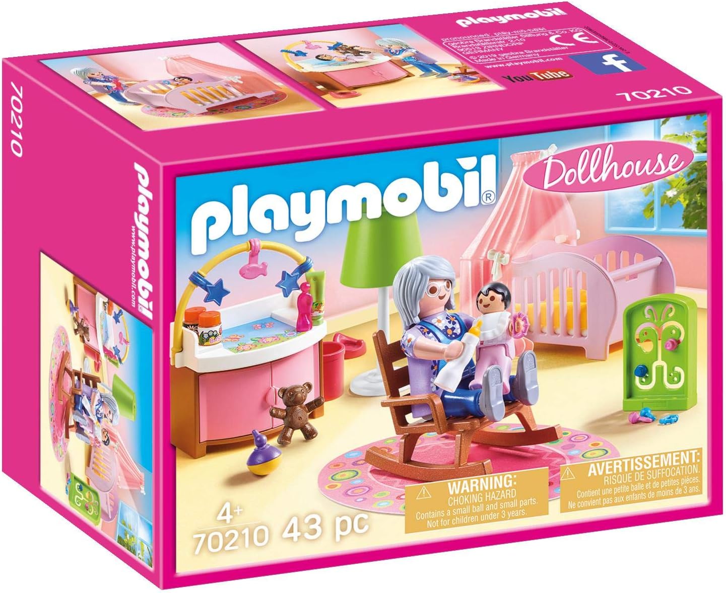 Playmobil 70210 Dollhouse Nursery Playset - For Children Ages 4+