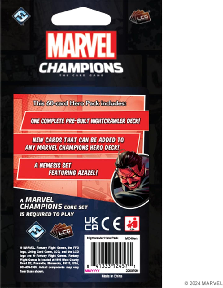 Fantasy Flight Marvel Champions The Card Game Nightcrawler Hero Pack Expansion (FFGMC48EN)