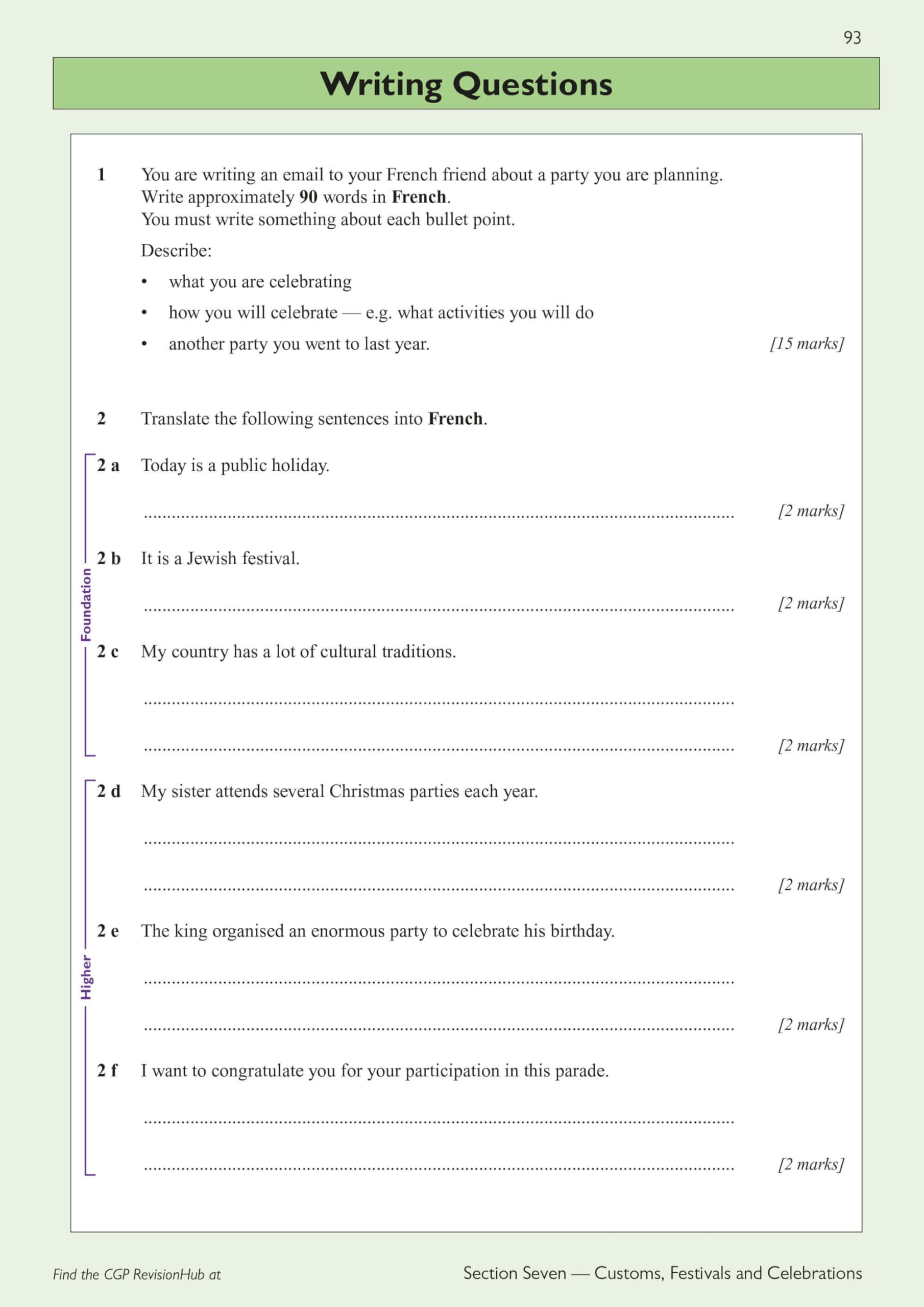 CGP GCSE French AQA Complete Revision & Practice - Ages 14-16 | Paperback | 248 Pages 8