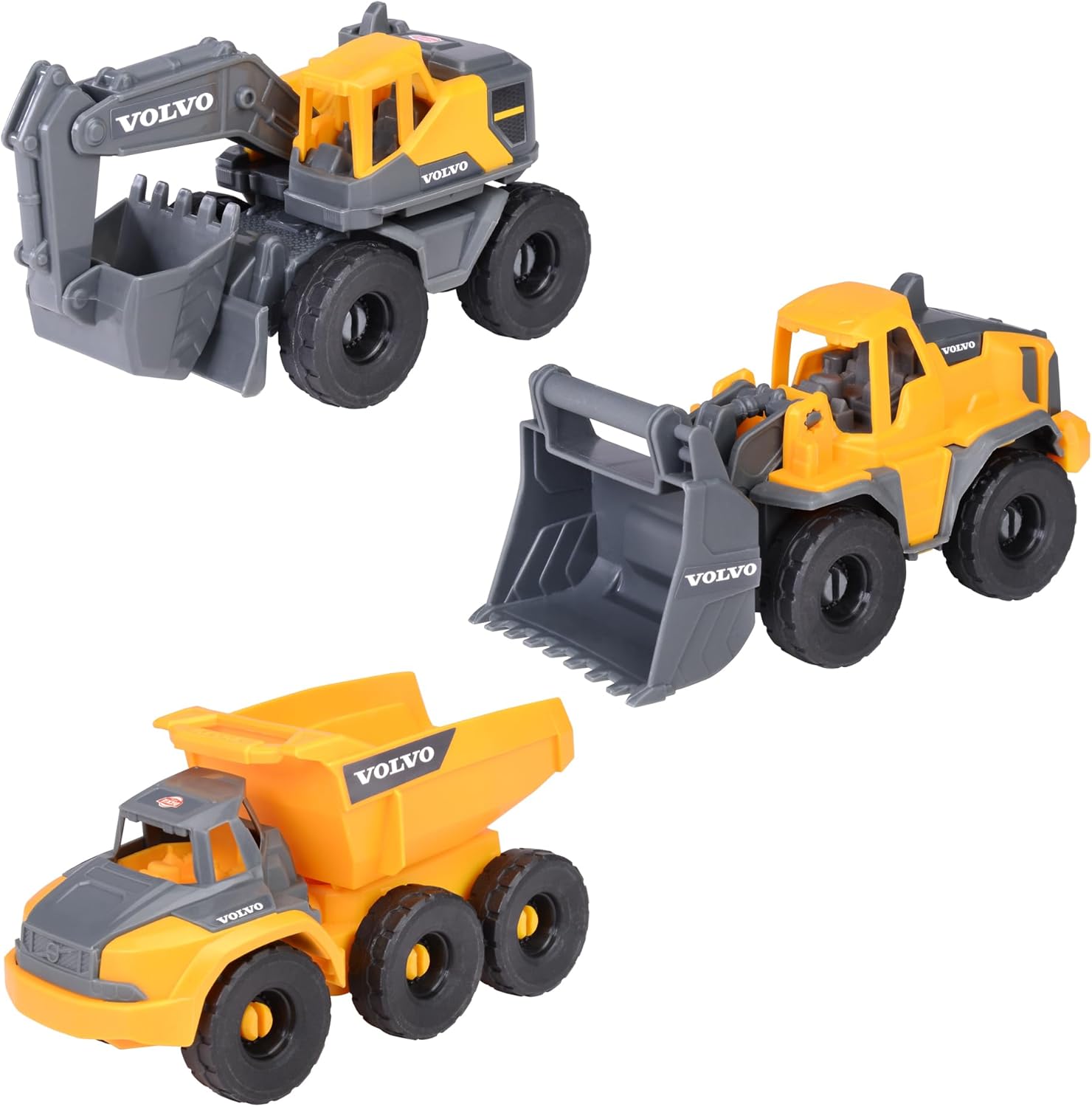 Dickie Toys Volvo Construction Site Vehicles Set - 3-Piece Playset for Kids 3+ 1