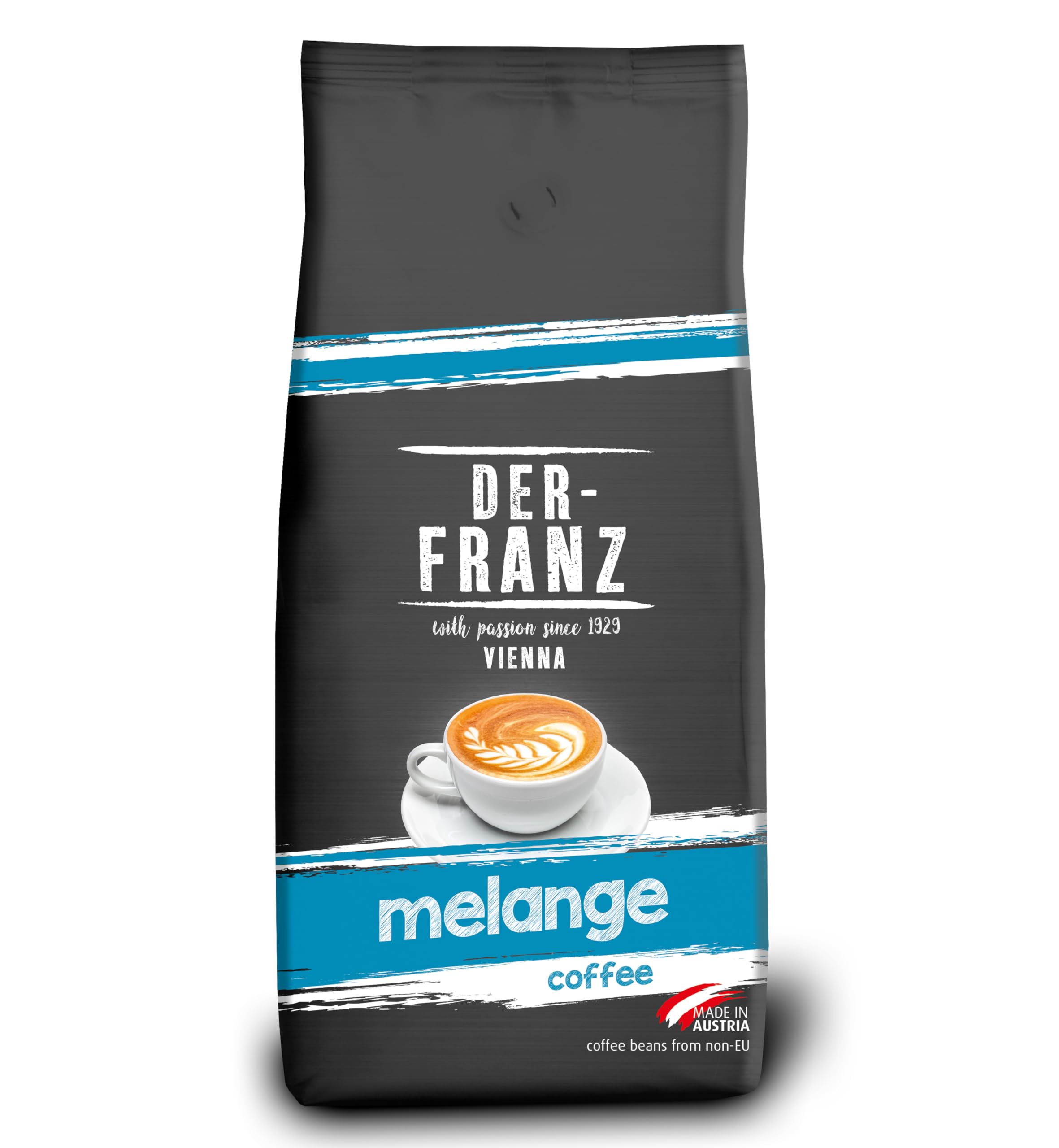 Der-Franz Melange Coffee - Traditional Viennese Blend | 100% Arabica Whole Bean | 1 kg 1