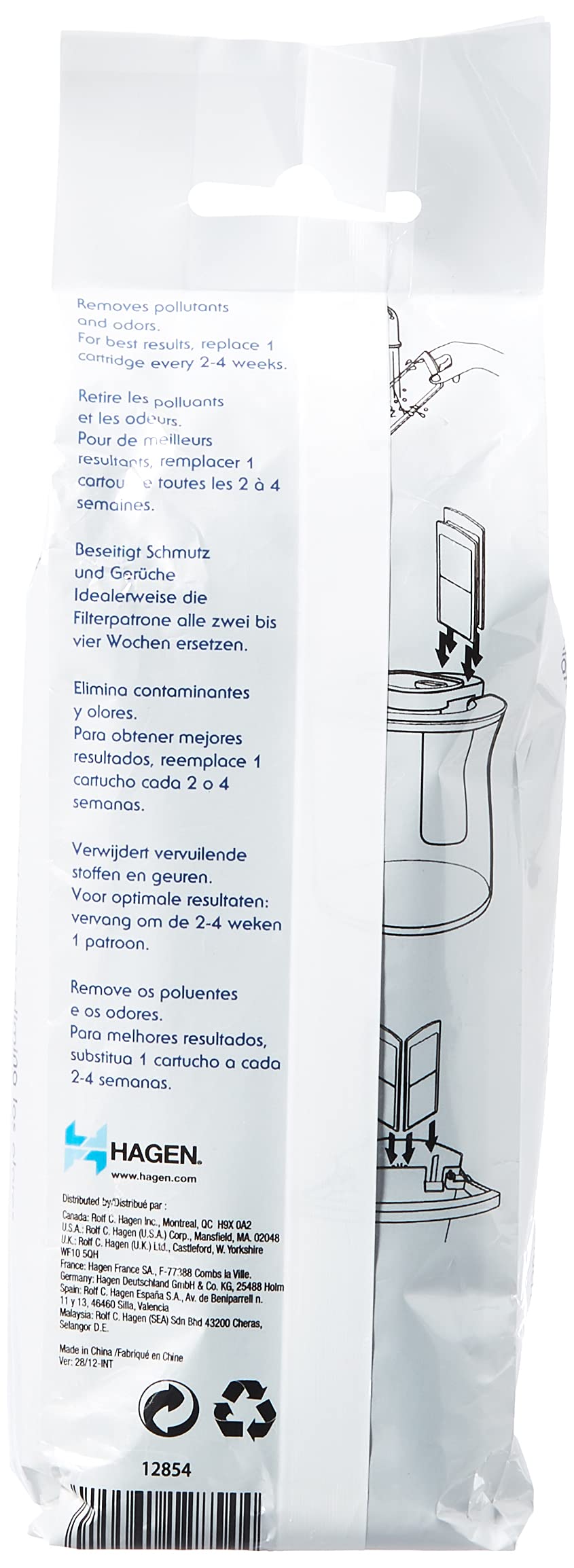 Marina 360 Carbon/Zeolite Cartridge Filter Accessory - 4 Count Pack | Removes Pollutants & Odors 2