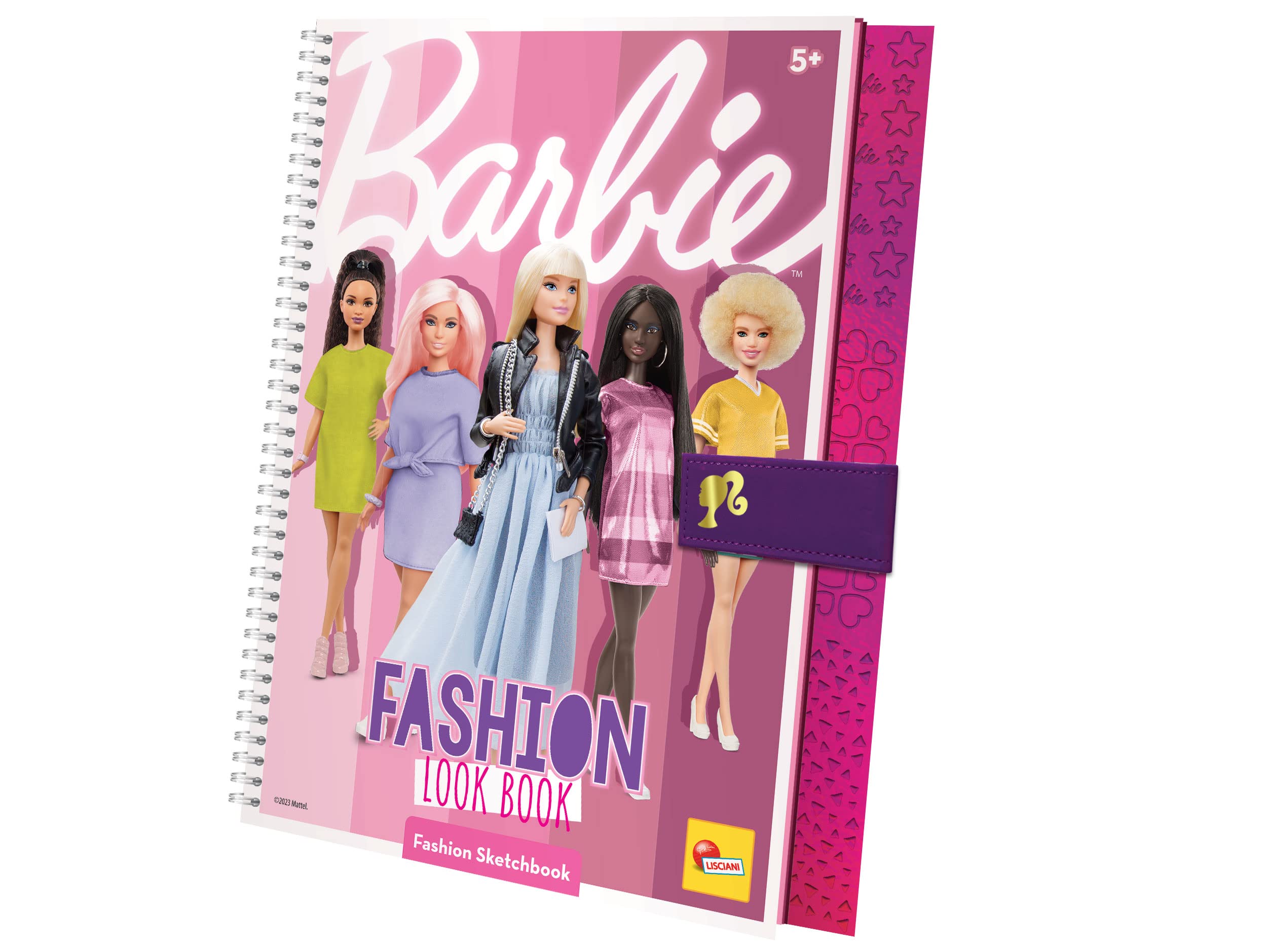 Lisciani Barbie Fashion Look Book Sketchbook Set for Girls 5+ Years | Includes 43-Page Book & Colouring Tools 5