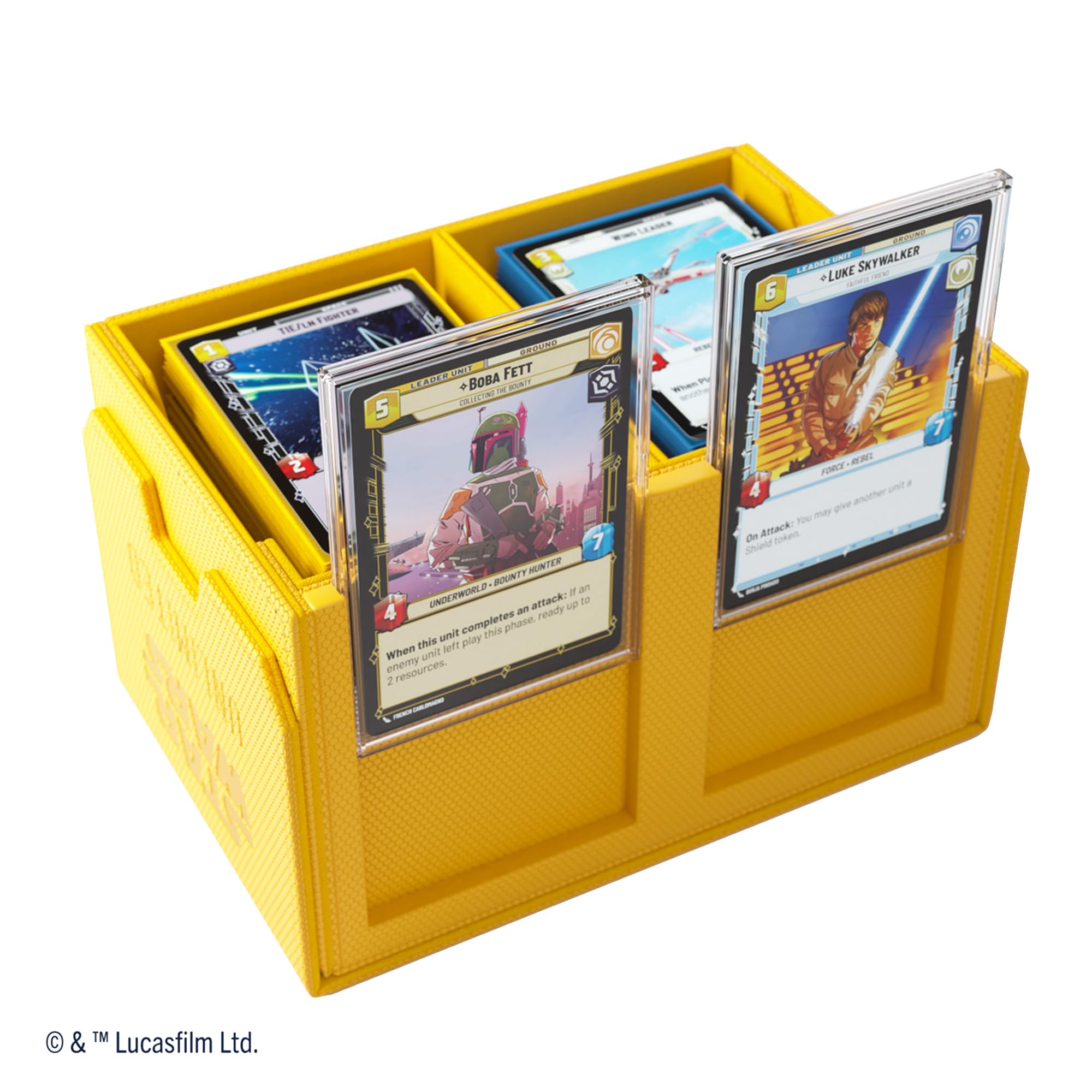 Gamegenic Star Wars Unlimited Double Deck Pod - Yellow | Holds 2 Double-Sleeved 60-Card Decks 3