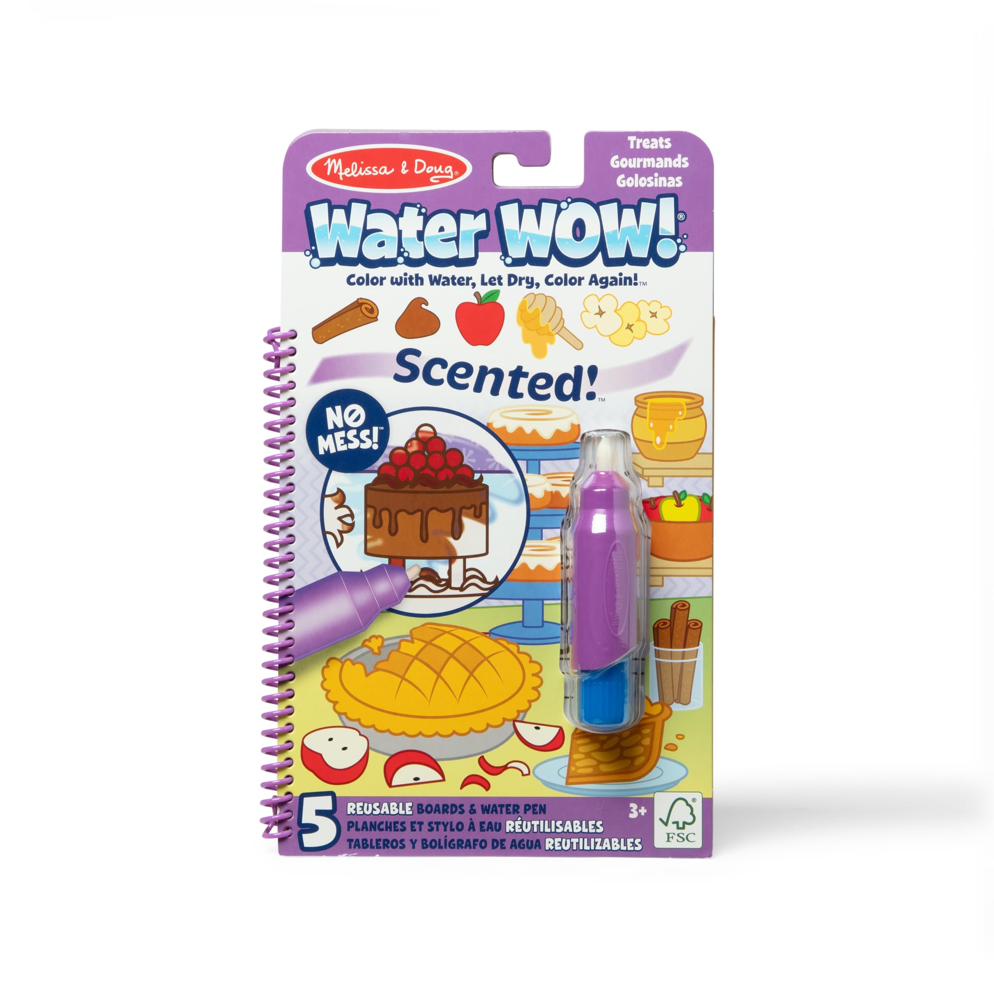 Melissa & Doug Water WOW! Treats - Mess-Free Scented Painting Activity Book for Kids Ages 3-6 1
