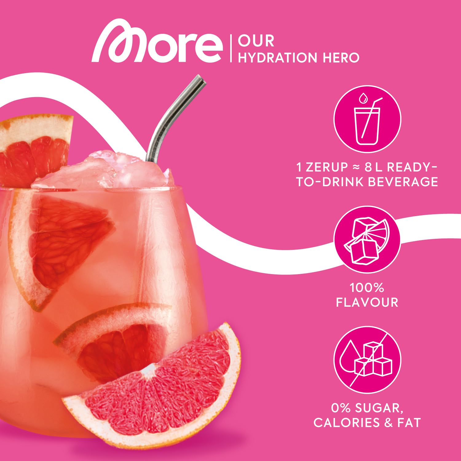 MORE Zerup Pink Grapefruit Zero Calorie Syrup with Real Fruit Extracts, 6 oz 5
