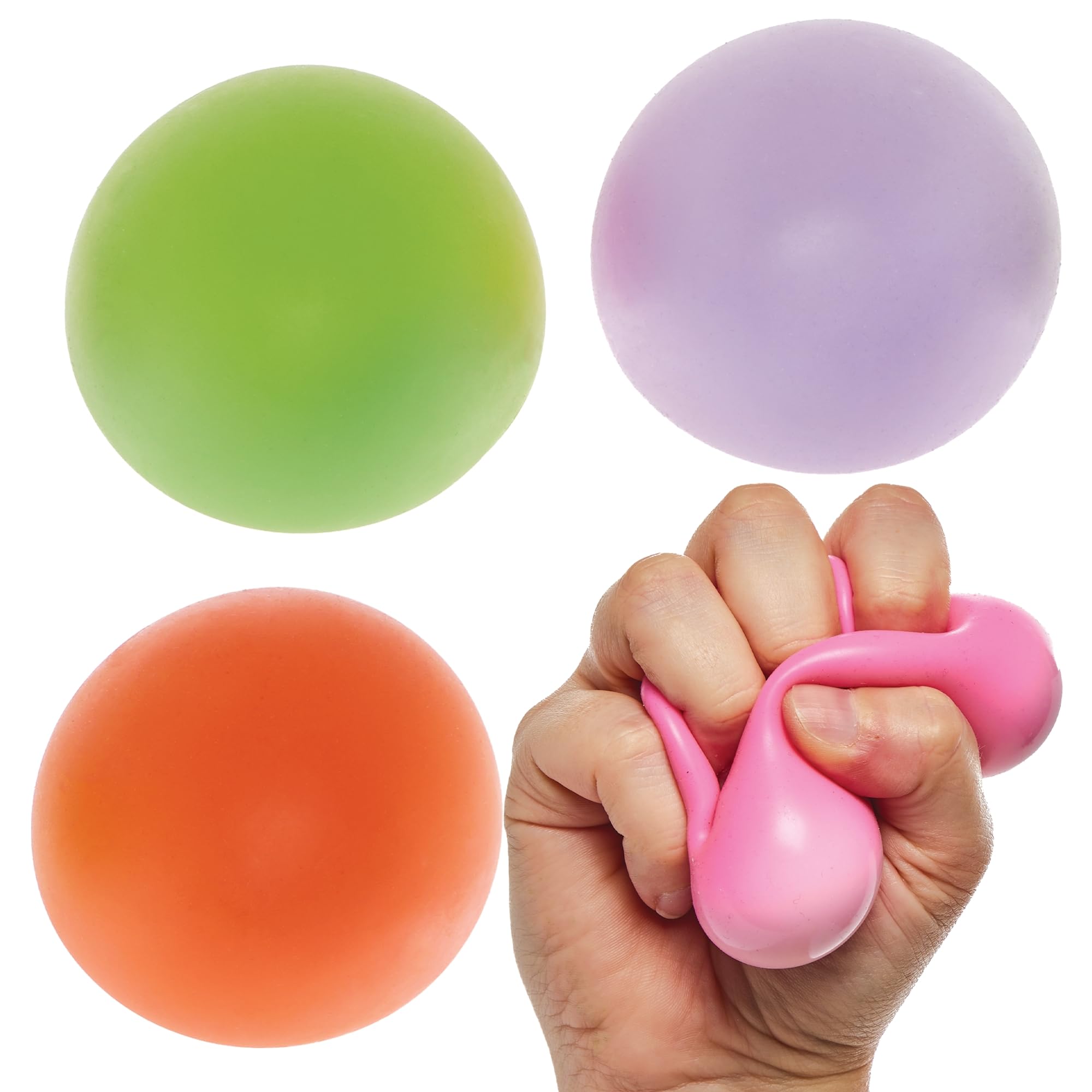Baker Ross Squishy Sensory Balls FN483 - Pack of 4 Fidget Toys for Kids, 6cm Diameter 1