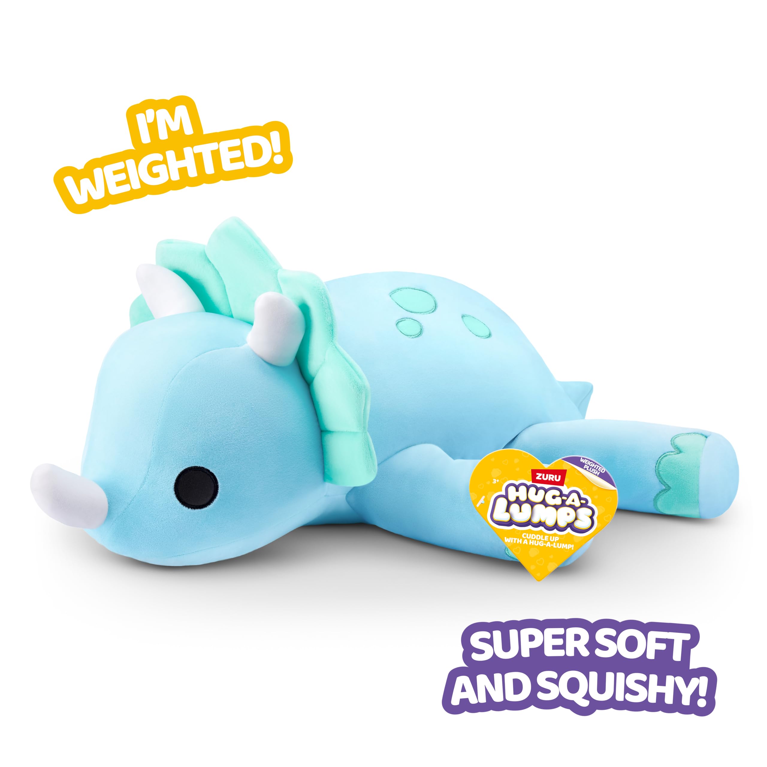 Hug-A-Lumps by ZURU - Weighted Cuddly Plush Toy, 1.5kg Dino (Delilah) 4