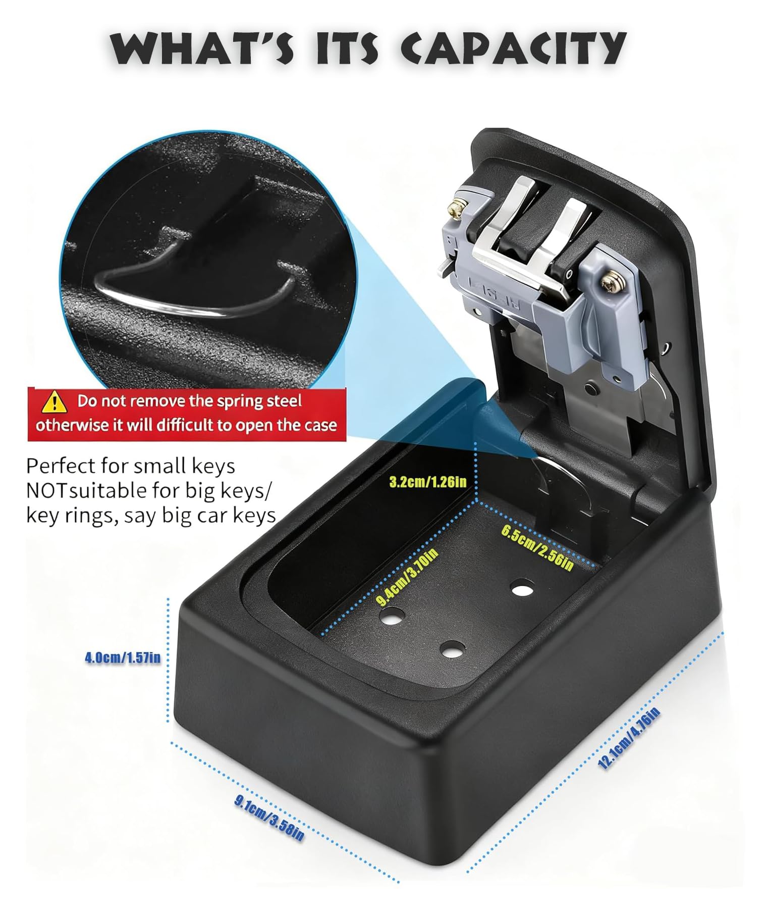 LauCentral Key Safe Wall Mounted - 4-Digit Combination Lock | Weatherproof Aluminum-Zinc Alloy