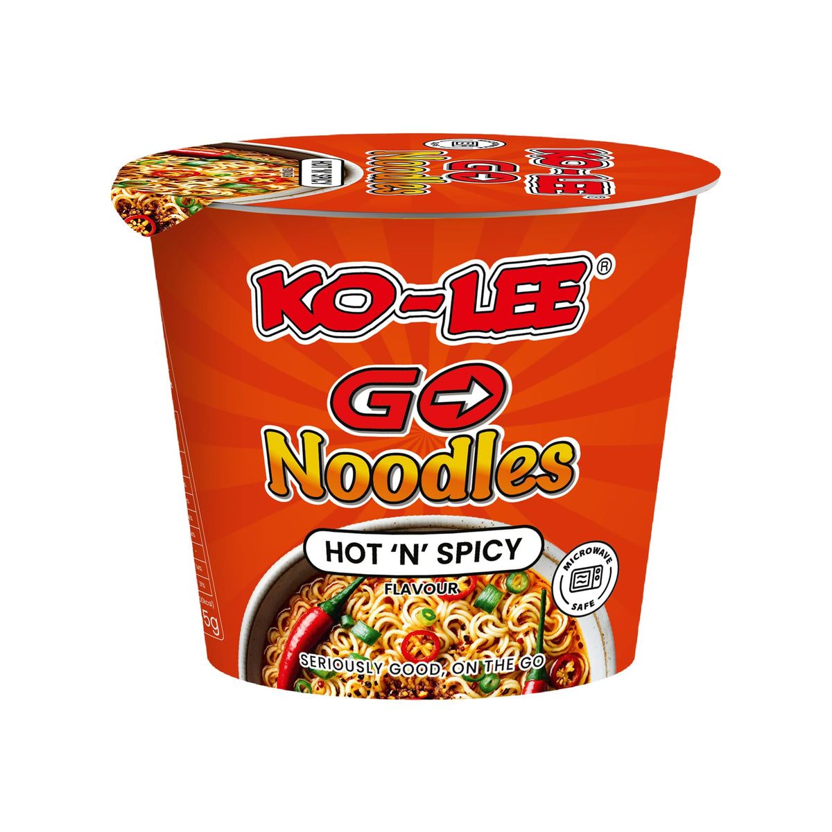Ko-Lee Go Cup Noodles Hot and Spicy Flavour - 6 x 65 g