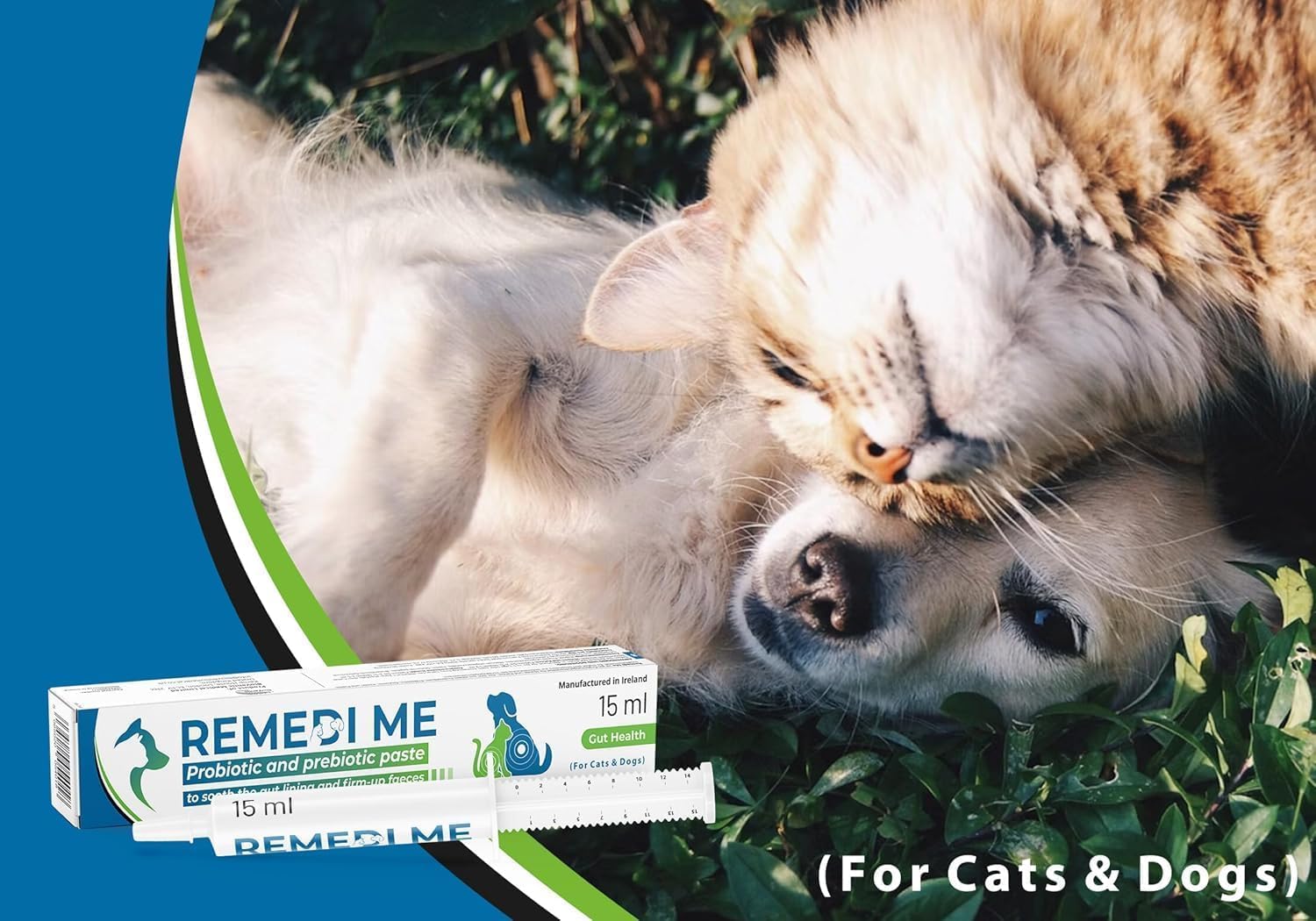 Remedime Probiotic & Prebiotic Paste for Dogs & Cats - Soothes Gut Lining & Firms Stool | 30ML 5