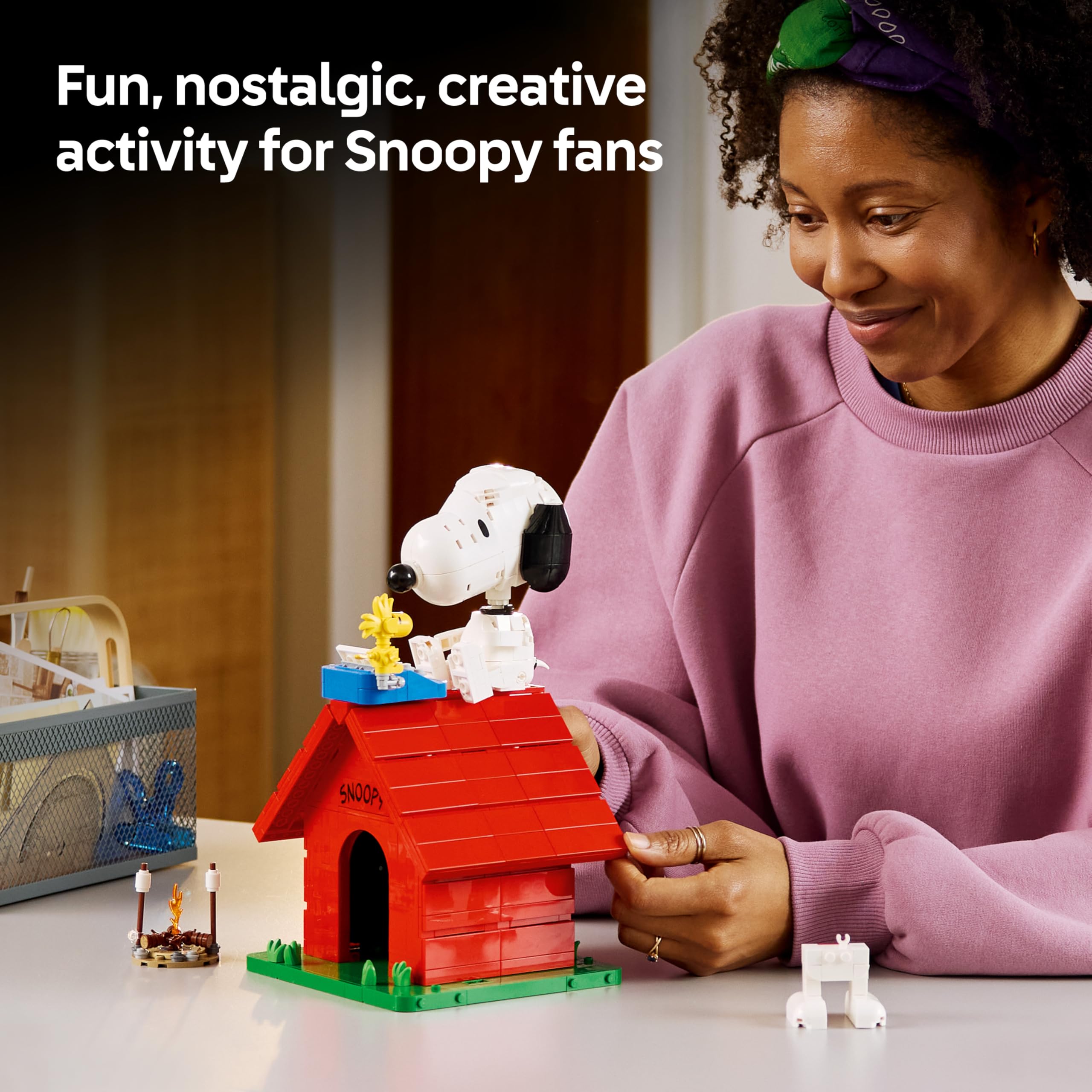 LEGO Ideas Peanuts: Snoopy's Doghouse 21368 Building Set for Adults | 75th Anniversary Display Model 3