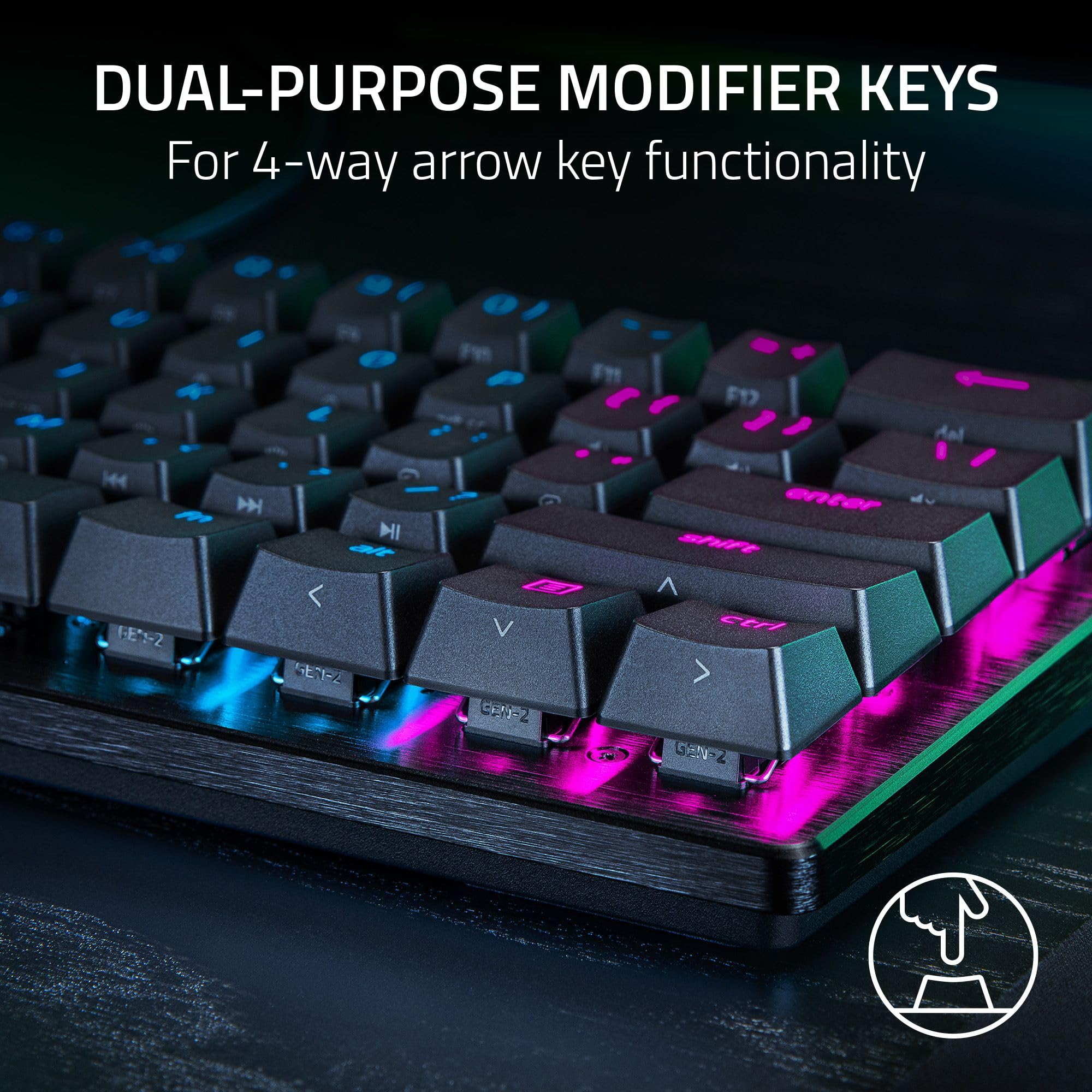 Razer Huntsman V3 Pro Mini - 60% Analog Optical Esports Gaming-Keyboard - Snap Tap - Rapid Trigger Mode - Quick Onboard Adjustments - Multi-function Control Buttons - QWERTY UK Layout | Black 7