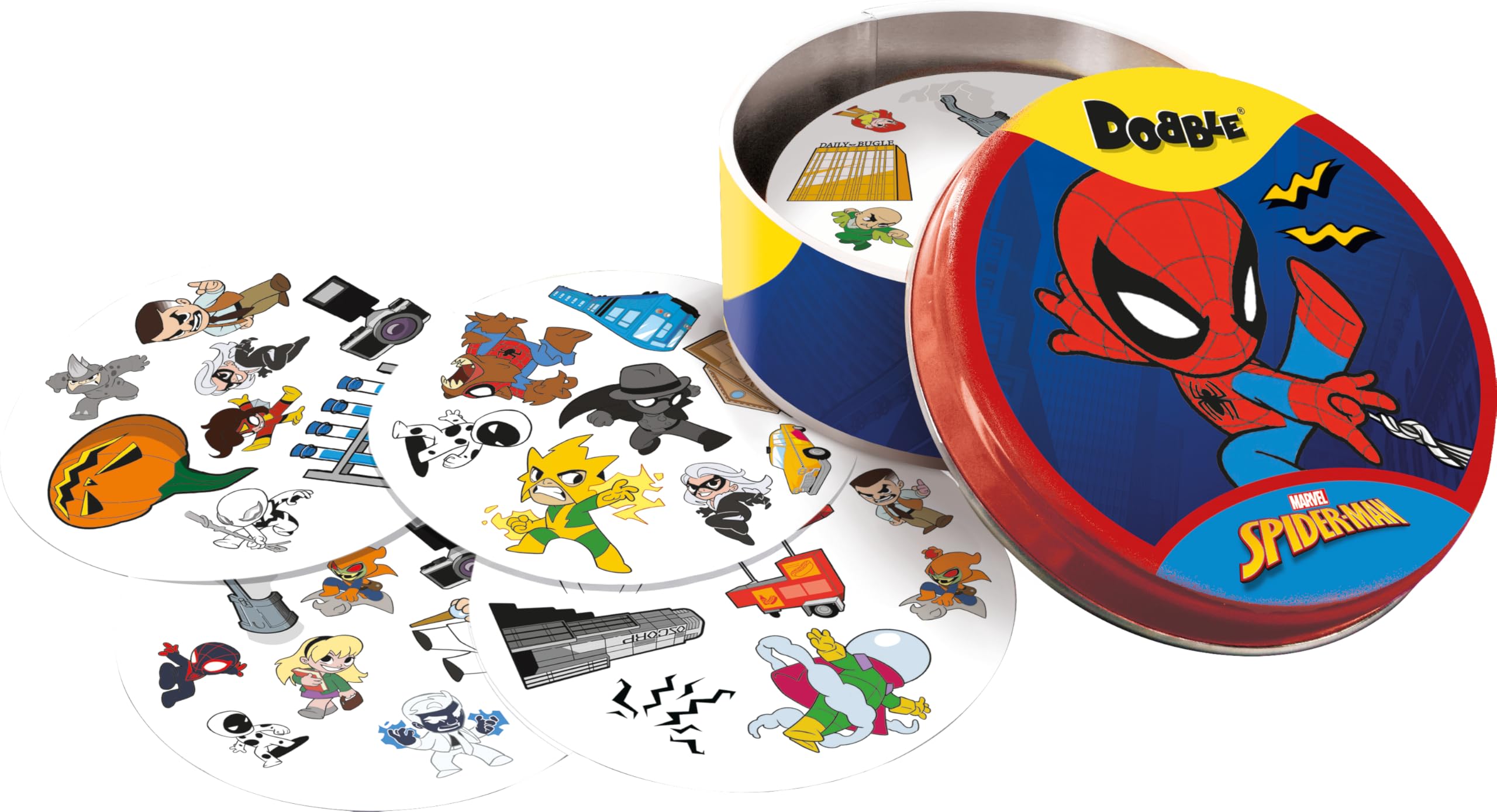 Asmodee Dobble Spiderman Family Card Game | Ages 6+ | 2-8 Players | 15+ Min 3