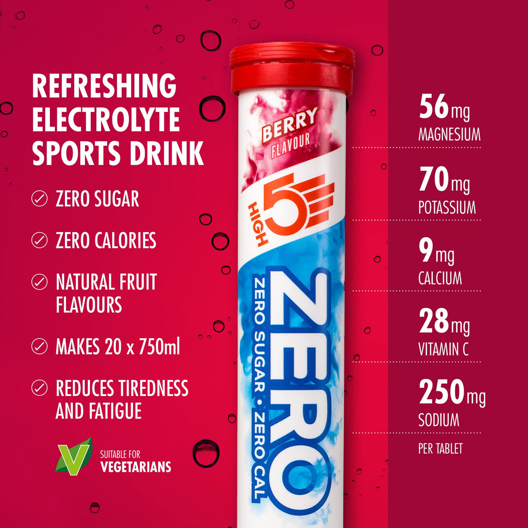 HIGH5 ZERO Electrolyte Tablets Hydration Tablets Enhanced with Vitamin C (106998018099EU2)