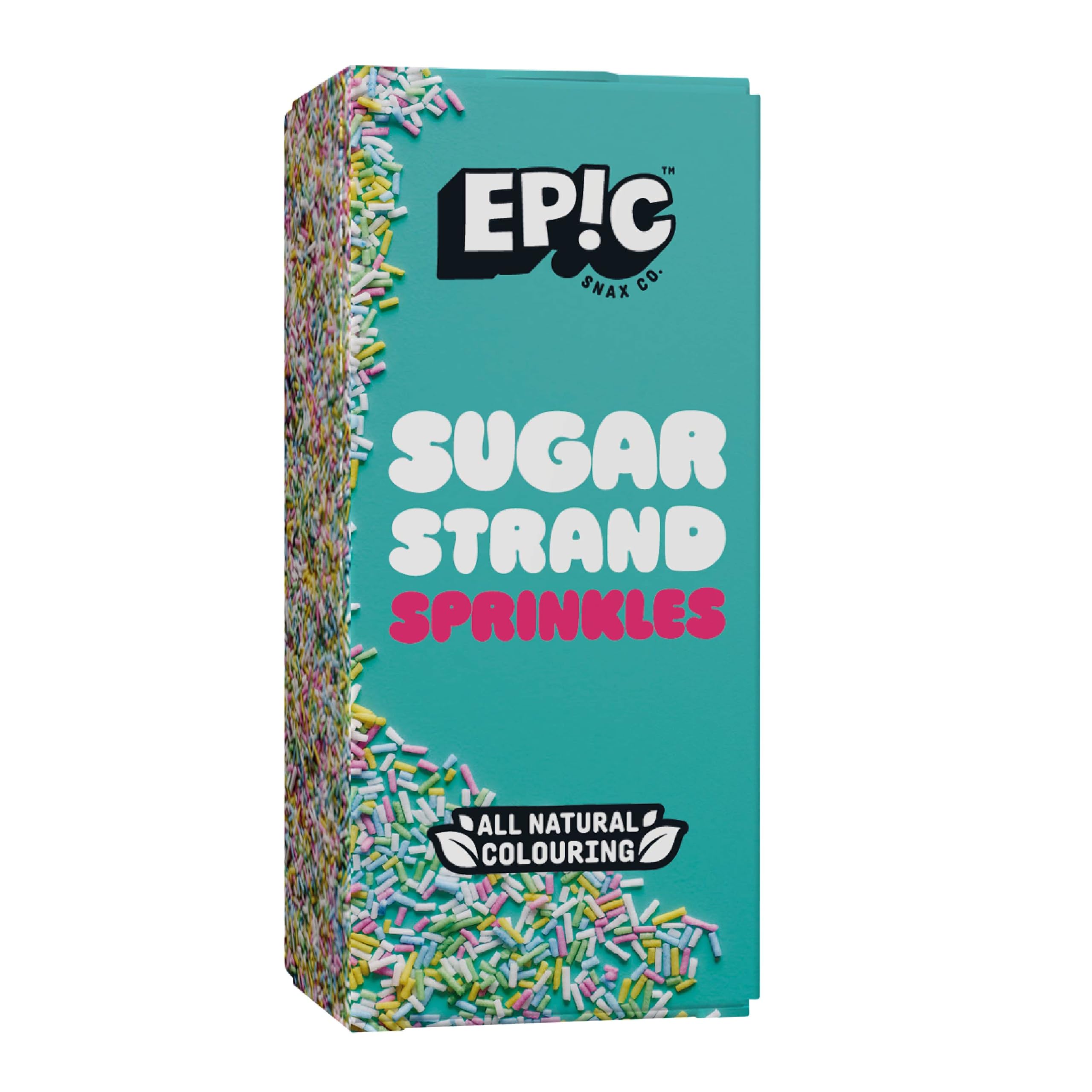 EPIC SNAX CO Sugar Strands Sprinkle Toppers - Classic Rainbow Sprinkles for Baking & Dessert Decorations 12