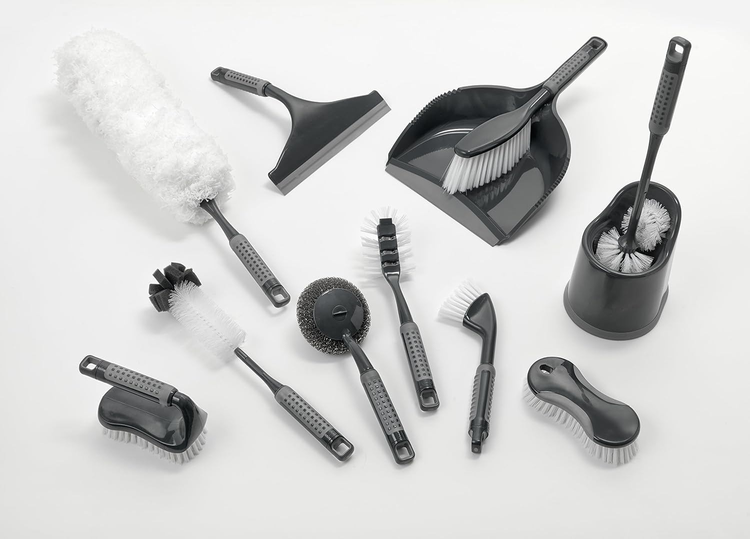 Addis ComfiGrip Tile Grout Stiff Cleaning Brush, Metallic Graphite, 2.5 x 8 x 27 cm 6