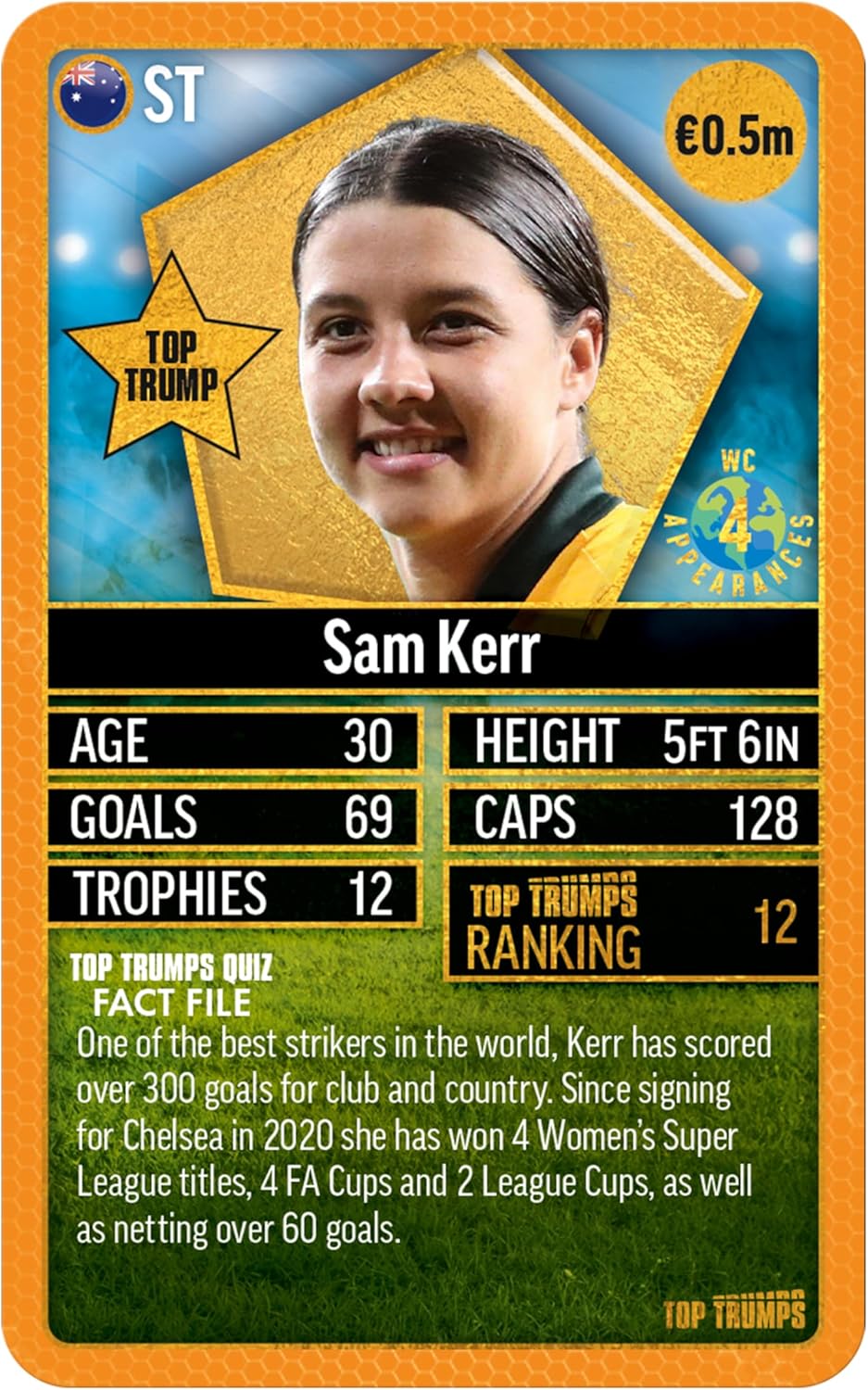 Top Trumps World Football Stars Top 200 Card Game Pack 6 5