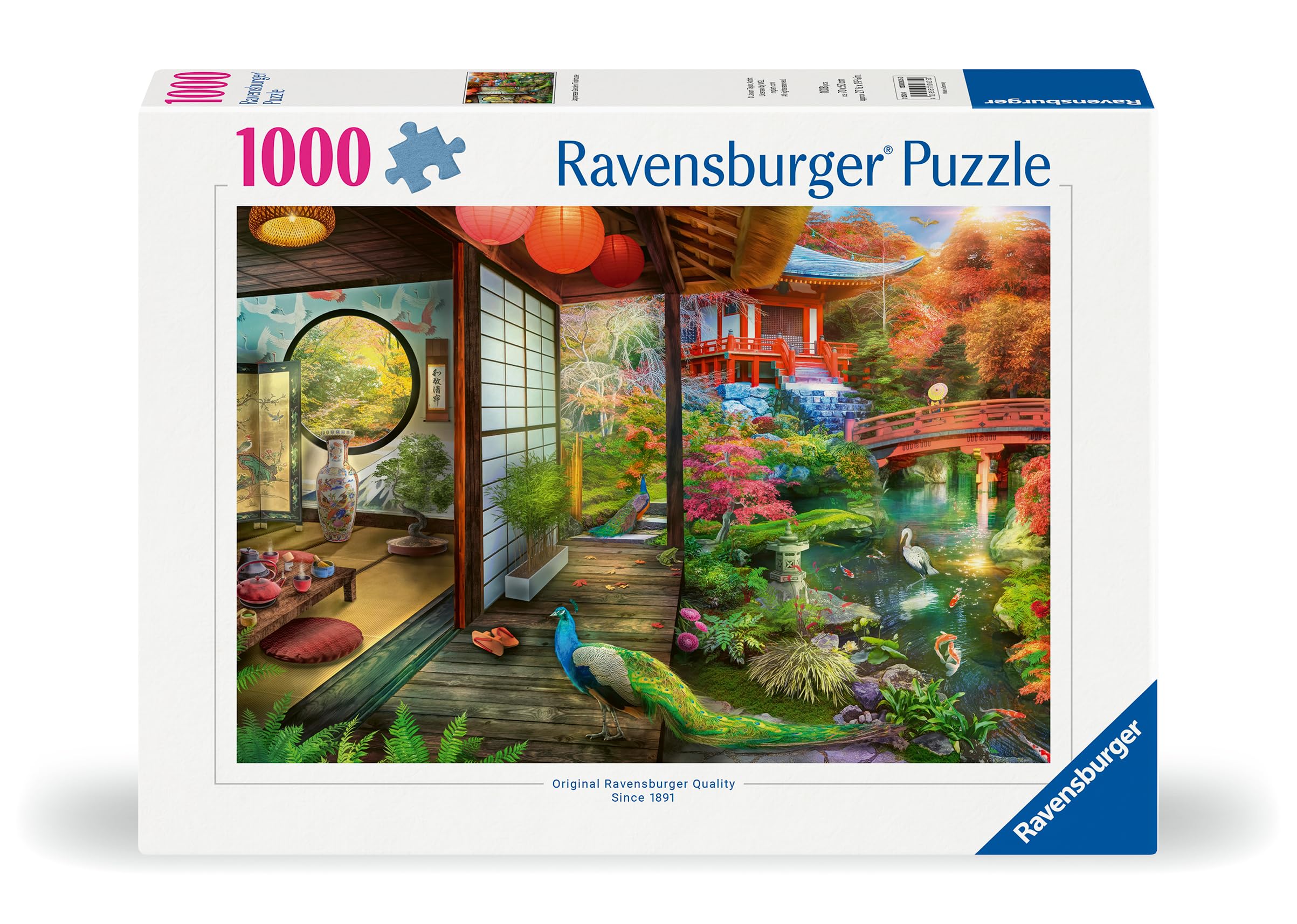 Ravensburger Japanese Garden Teahouse 1000 Piece Jigsaw Puzzle for Adults 7