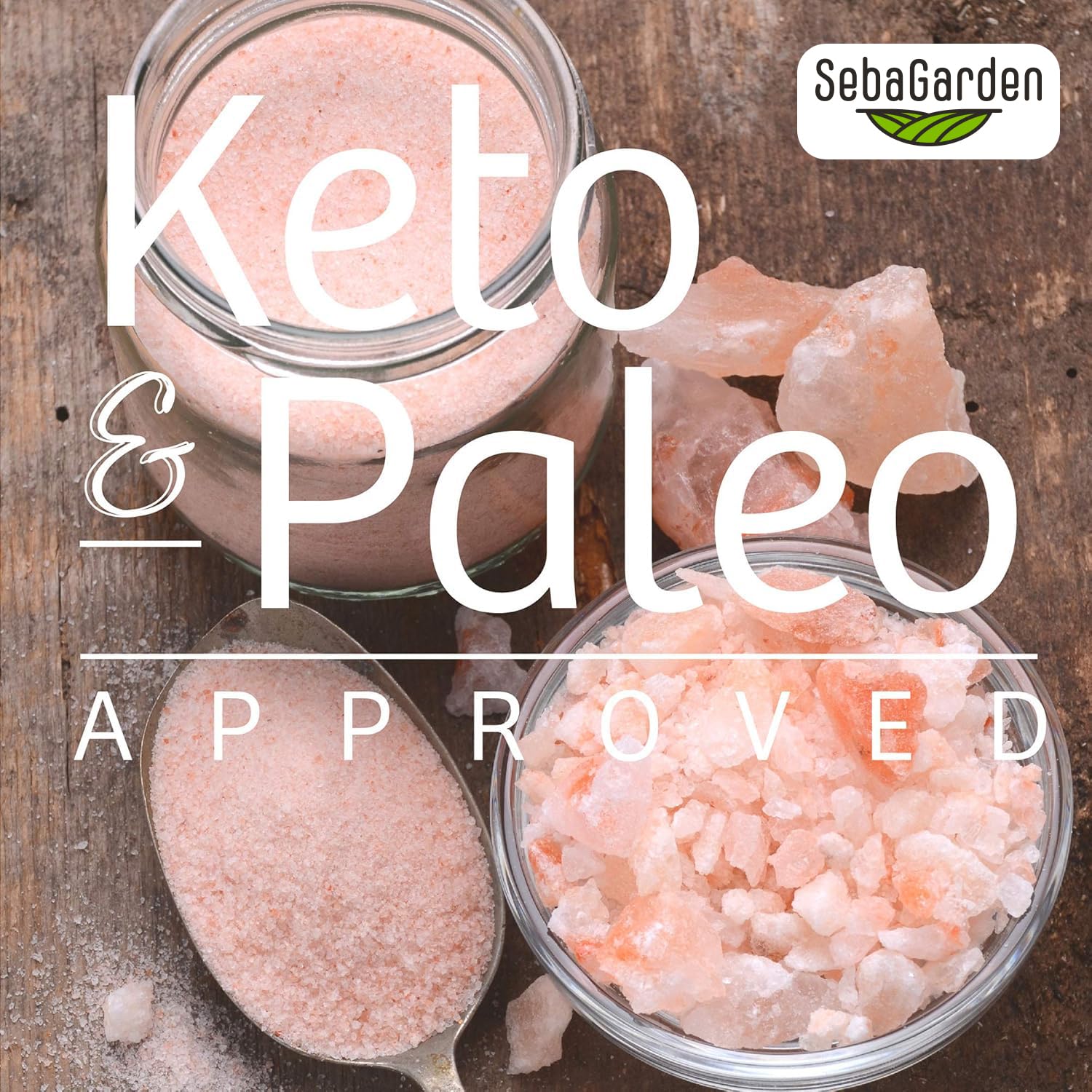 Seba Garden 100% Pure Himalayan Pink Salt - Extra Fine, 1kg Resealable Doypack | Mineral Rich 8