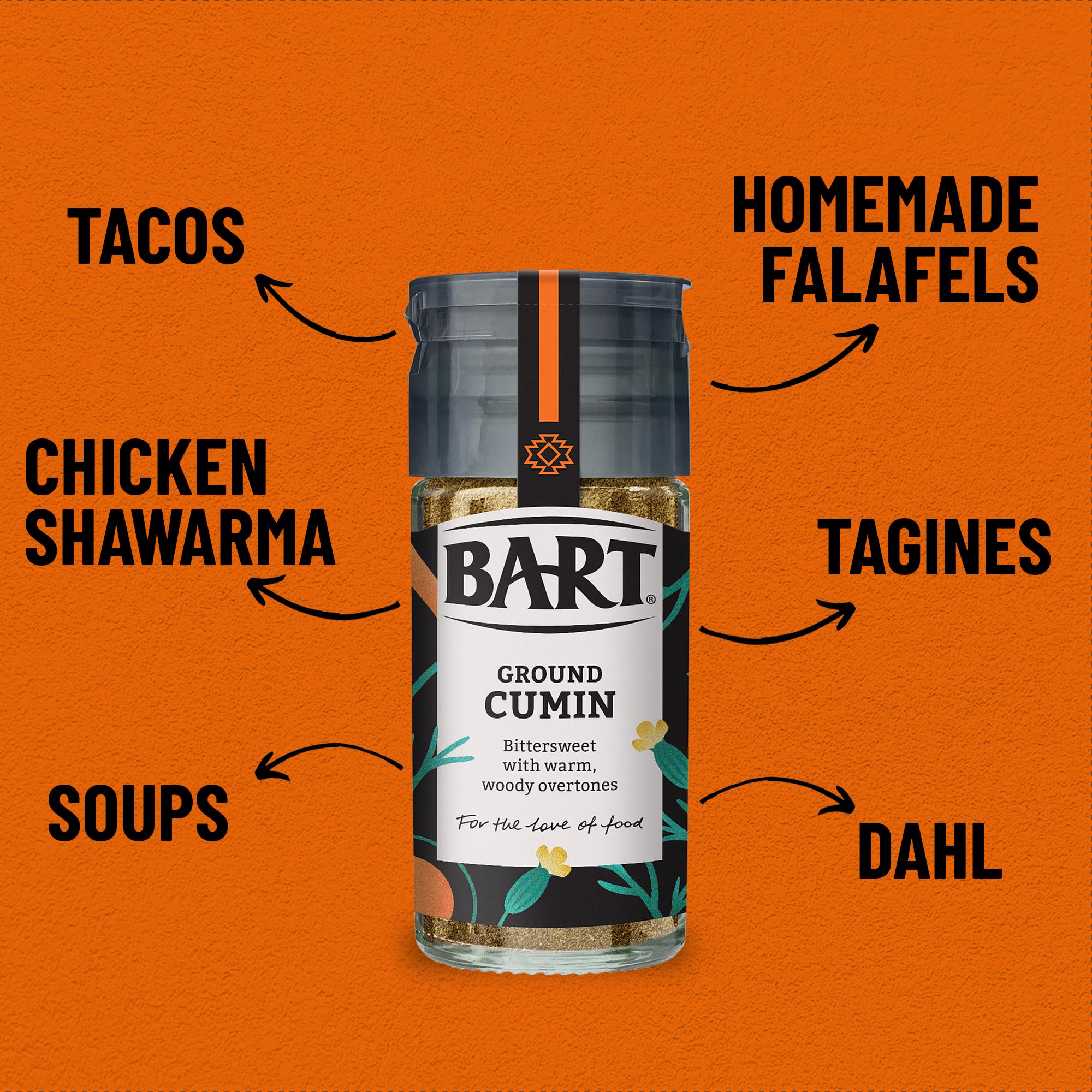 BART Essential Spices Bundle – 6-teiliges Gewürzset mit Chiliflocken, Kurkuma, Kreuzkümmel, Zimt, Paprika und gemischten Gewürzen