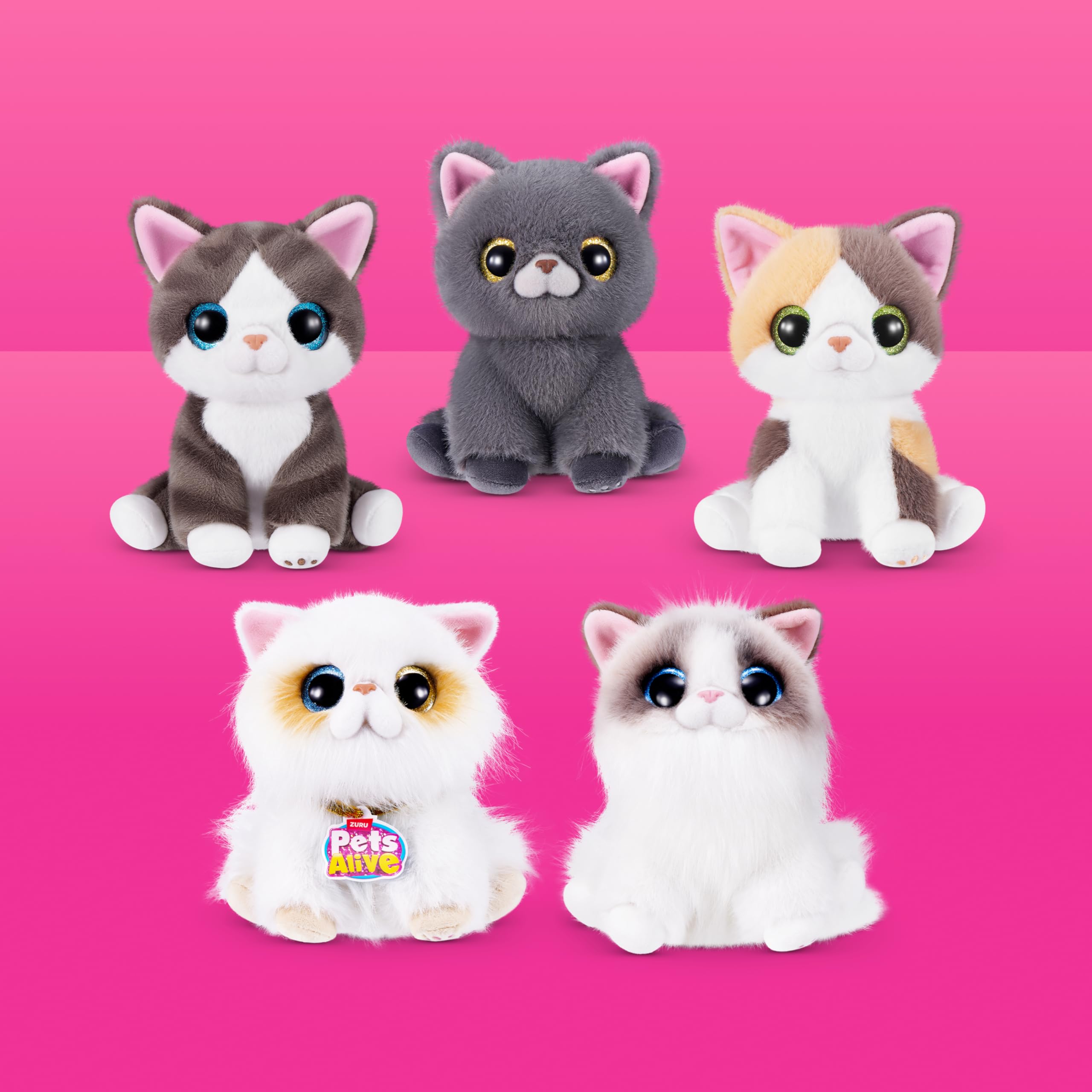 Pets Alive Smitten Kittens Series 2 British Shorthair Interactive Plush Toy by ZURU | 7.87 inches 2