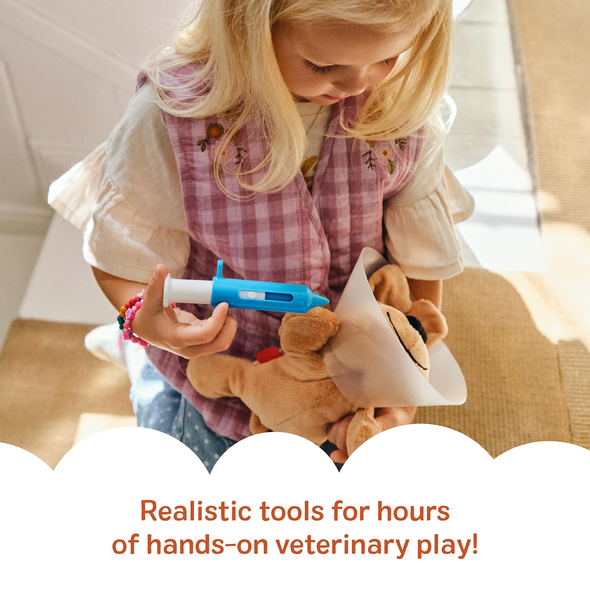 Melissa & Doug Pet Vet Set - Doctor Role Play Toys for Kids Ages 3+ | Includes 24 Tools & Plush Pets 4