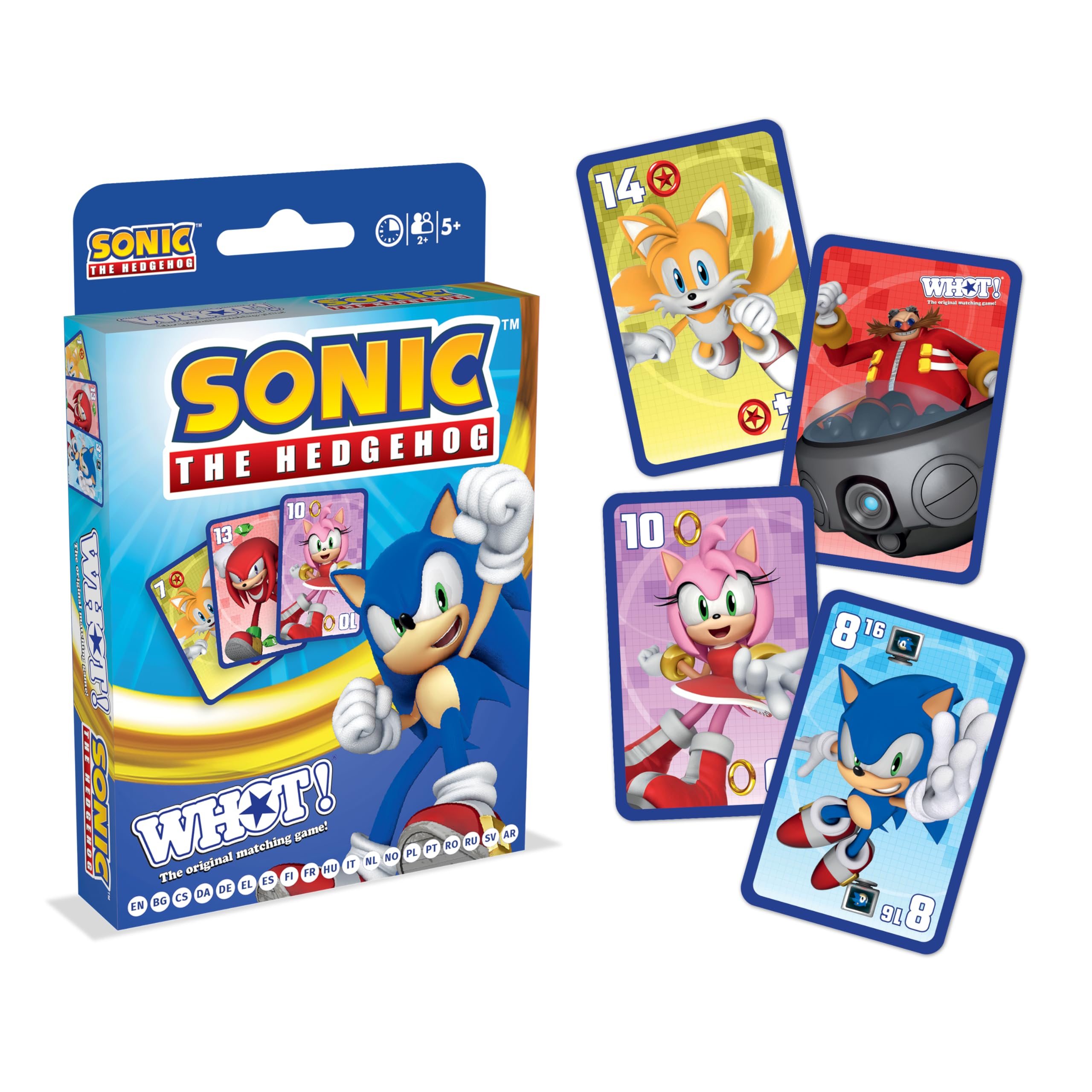 Waddingtons Number 1 Sonic the Hedgehog WHOT! Travel Card Game | Ages 5+ | Portable