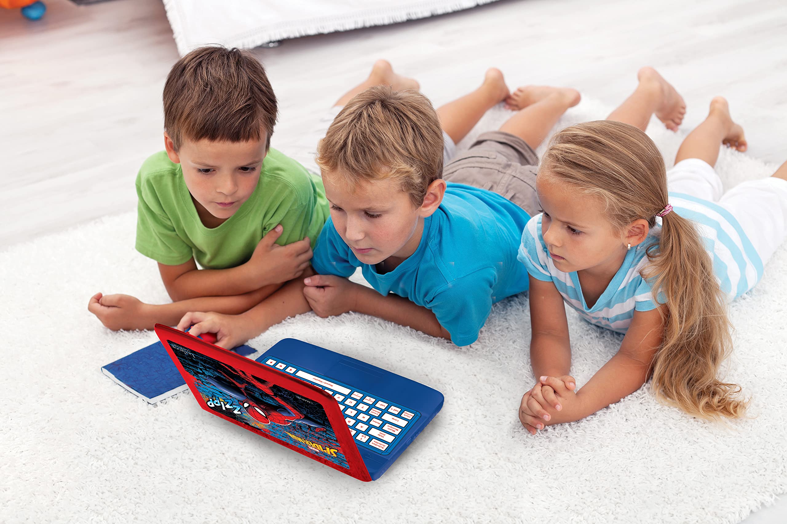 Lexibook Spider-Man Educational Bilingual Laptop - 124 Activities for Kids Ages 3+ 4