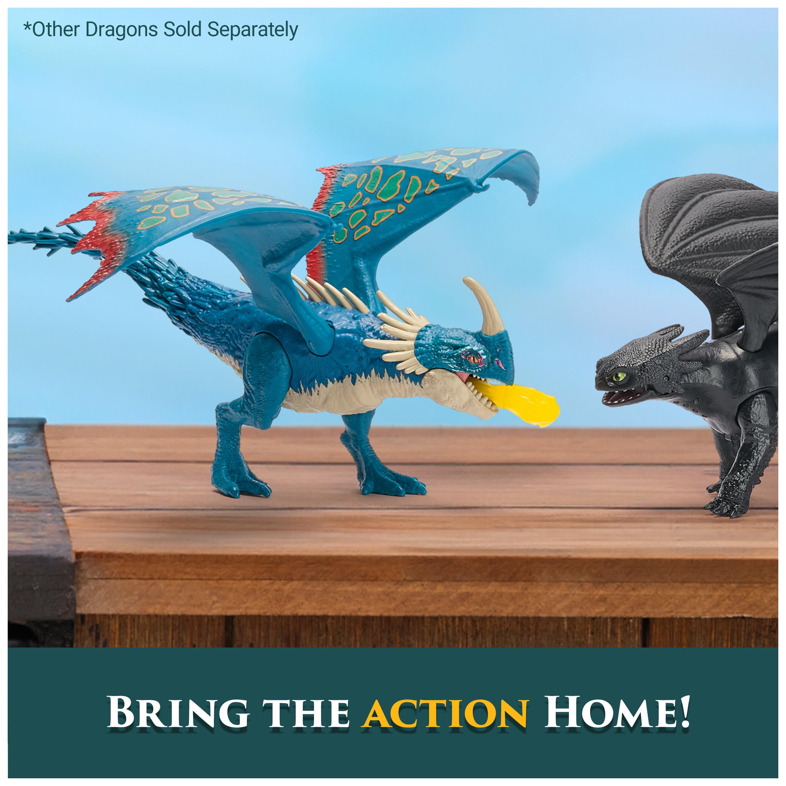 Dreamworks Dragons Battle Dragons Fire Blast Deadly Nadder Action Figure - 10 Inch, Multicolor 6