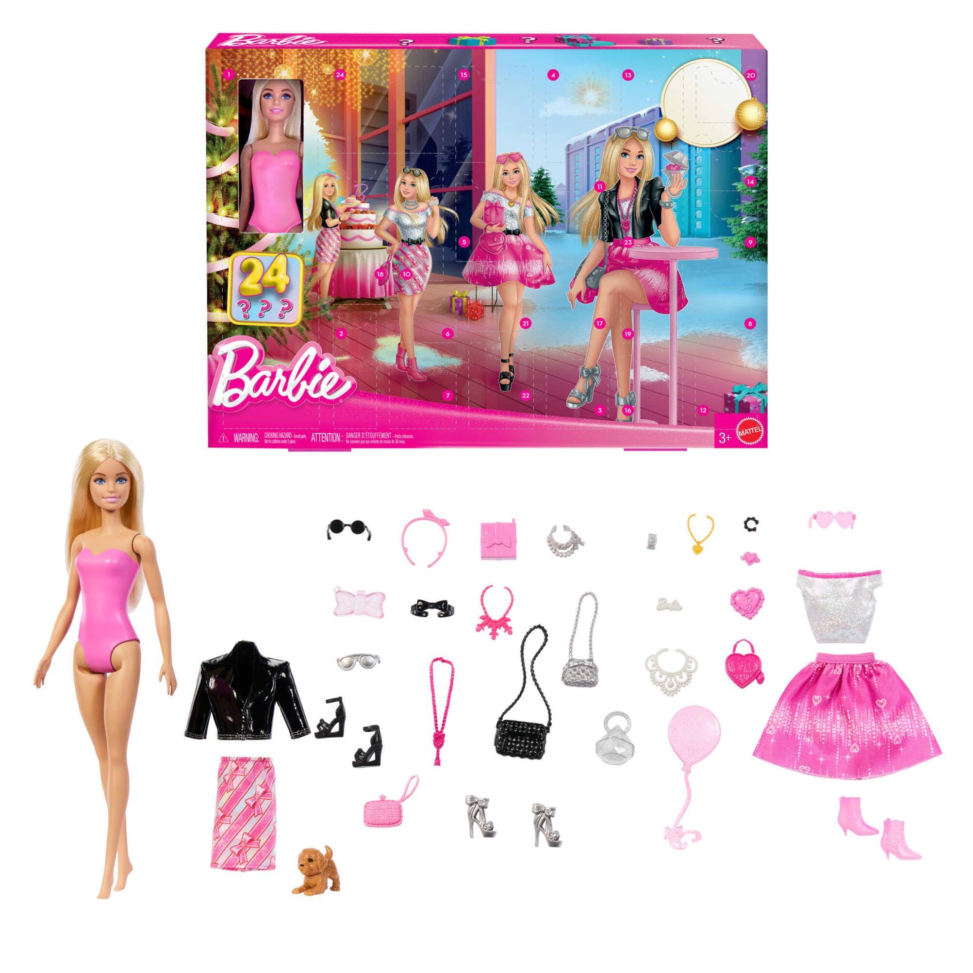 Barbie Doll Holiday Advent Calendar -24 Fashion Surprises for Kids3+