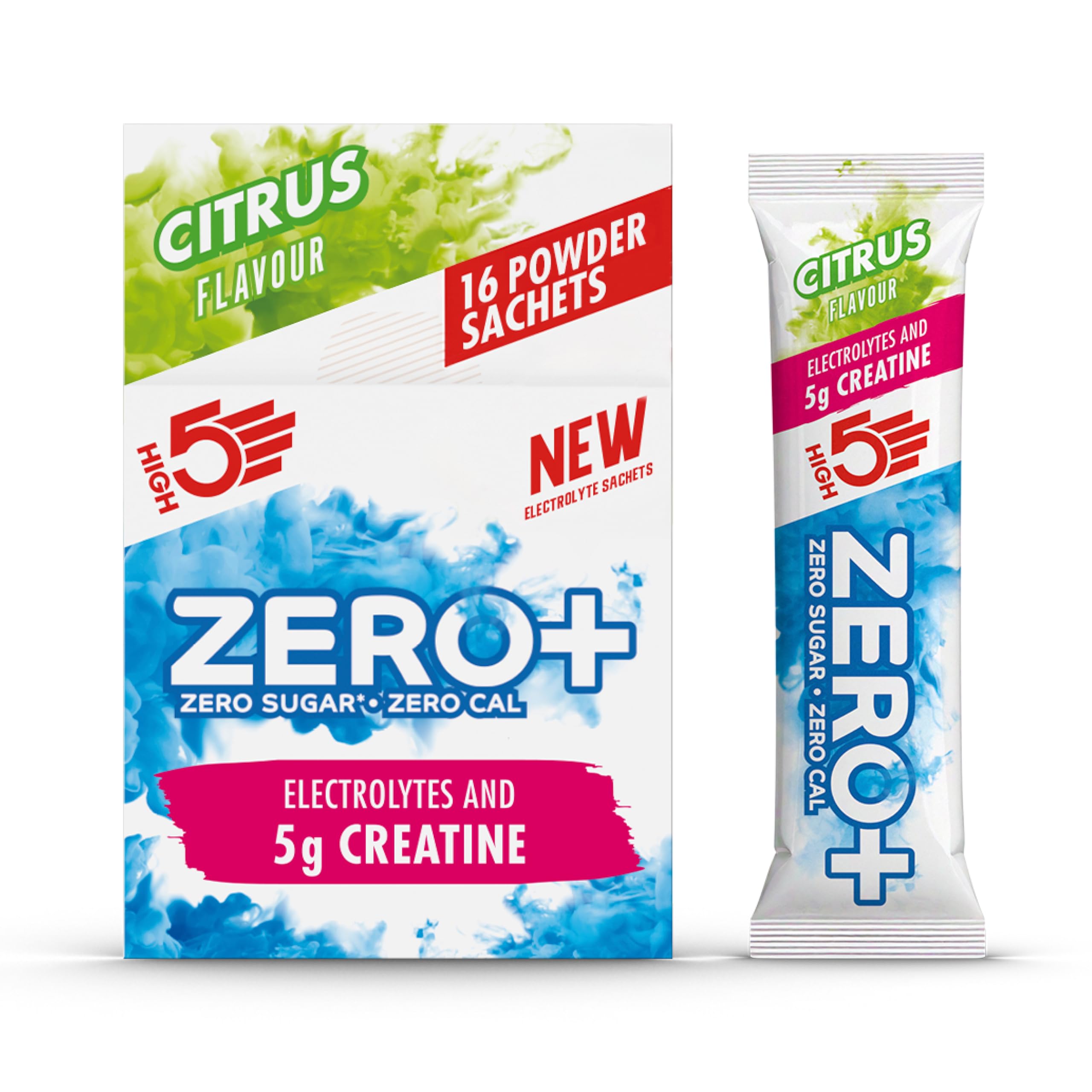 HIGH5 Zero+ Creatine & Electrolytes Hydration Sachets - Sugar Free | 16 x 11.5g Powder 1