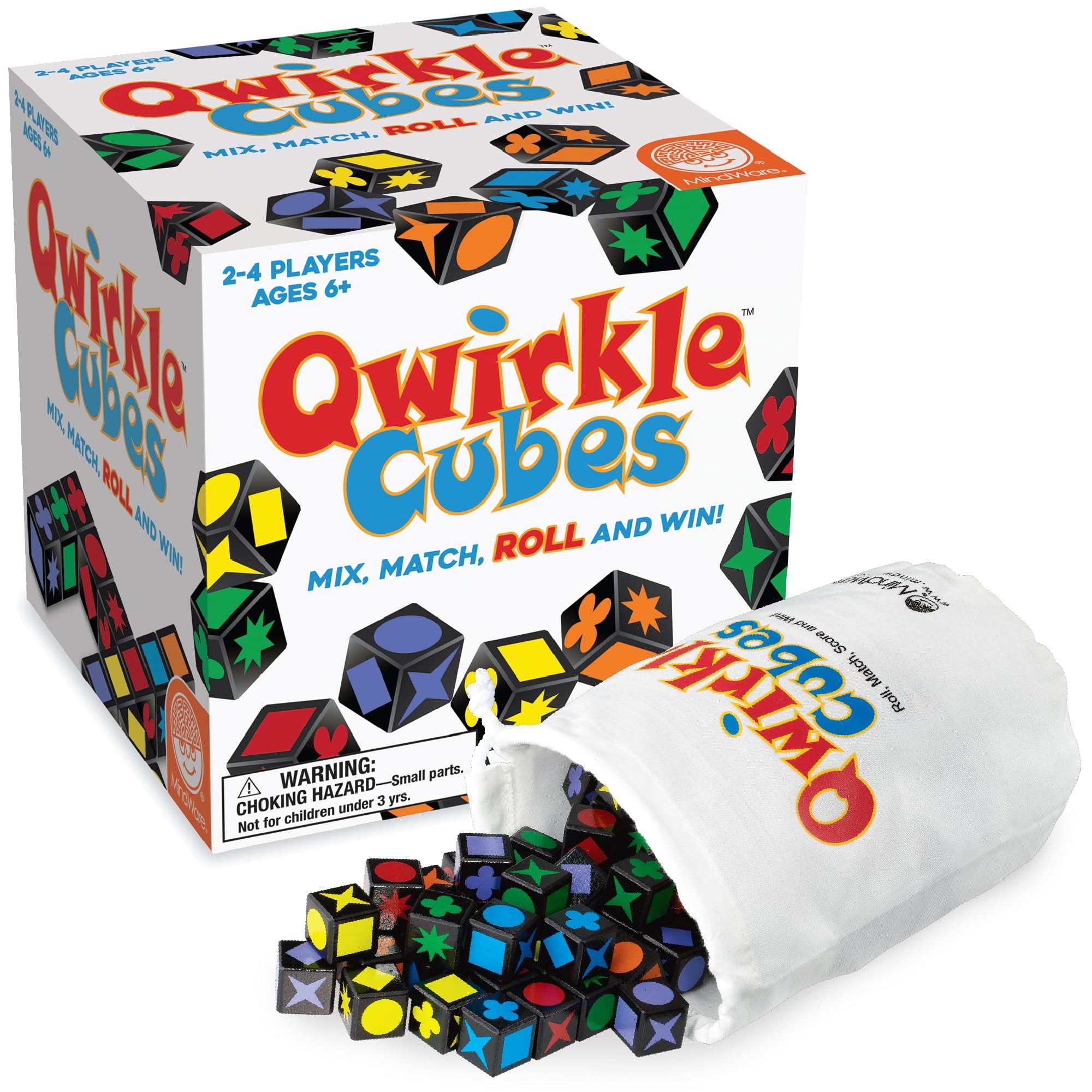 MindWare Qwirkle Cubes Miniature Game | Ages 6+ | 2-4 Players | 45 Minutes