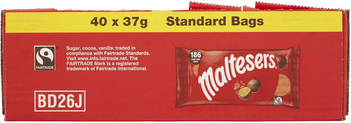 Maltesers Milk Chocolate Honeycomb Balls, 37g x 40 - Perfect Movie Snack