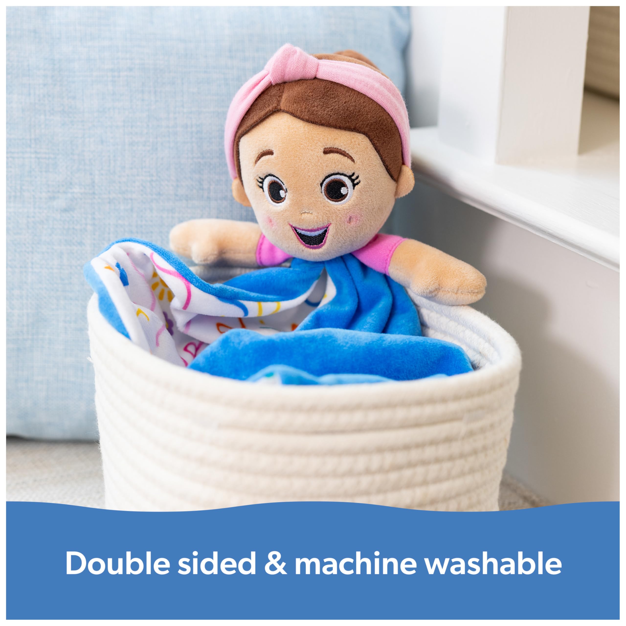 Ms. Rachel Huggable Lovey - Double-Sided Soft Security Blanket for Babies 3M+