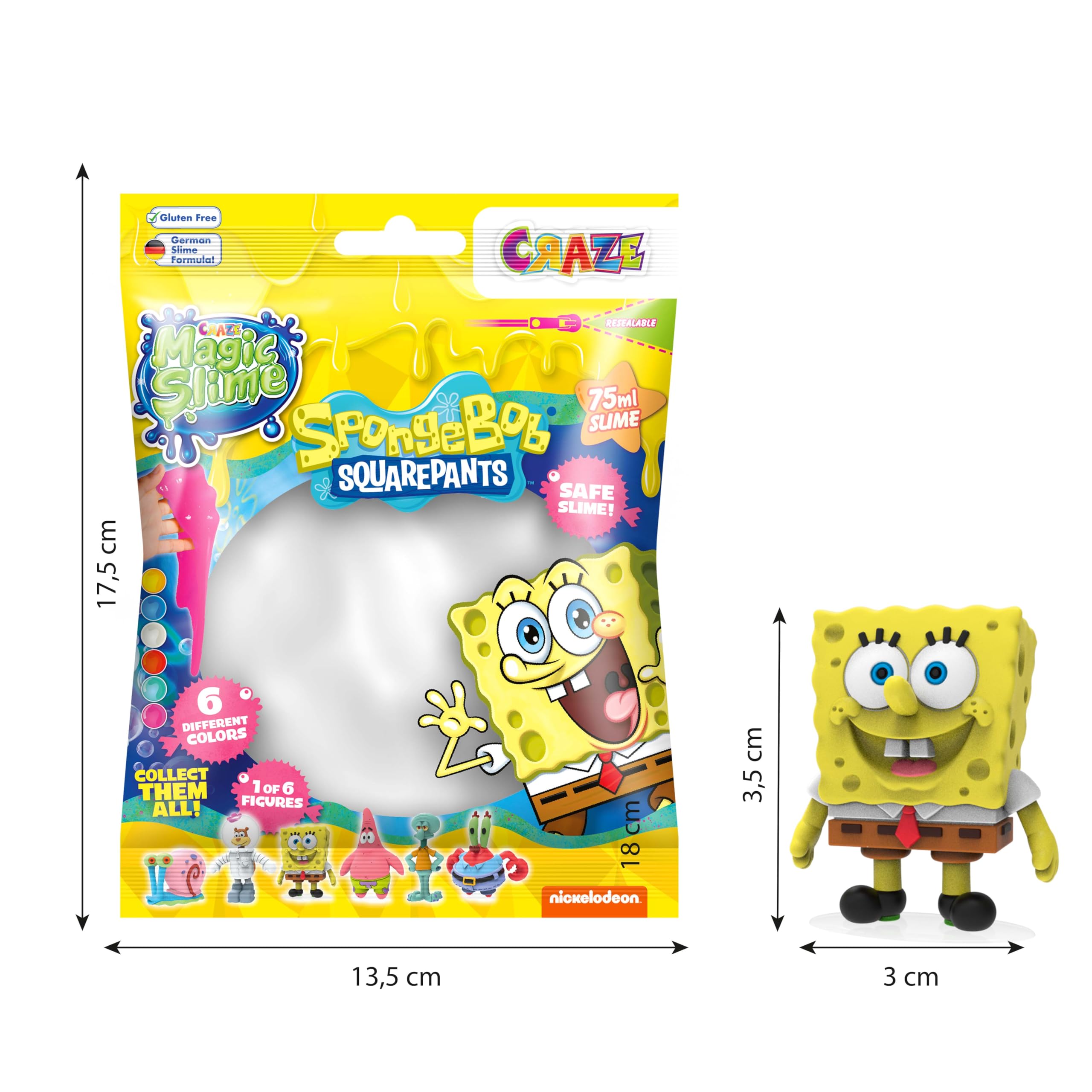 CRAZE Magic Slime Surprise SpongeBob SquarePants Toy Set | Non-Sticky | Ages 3+ 7