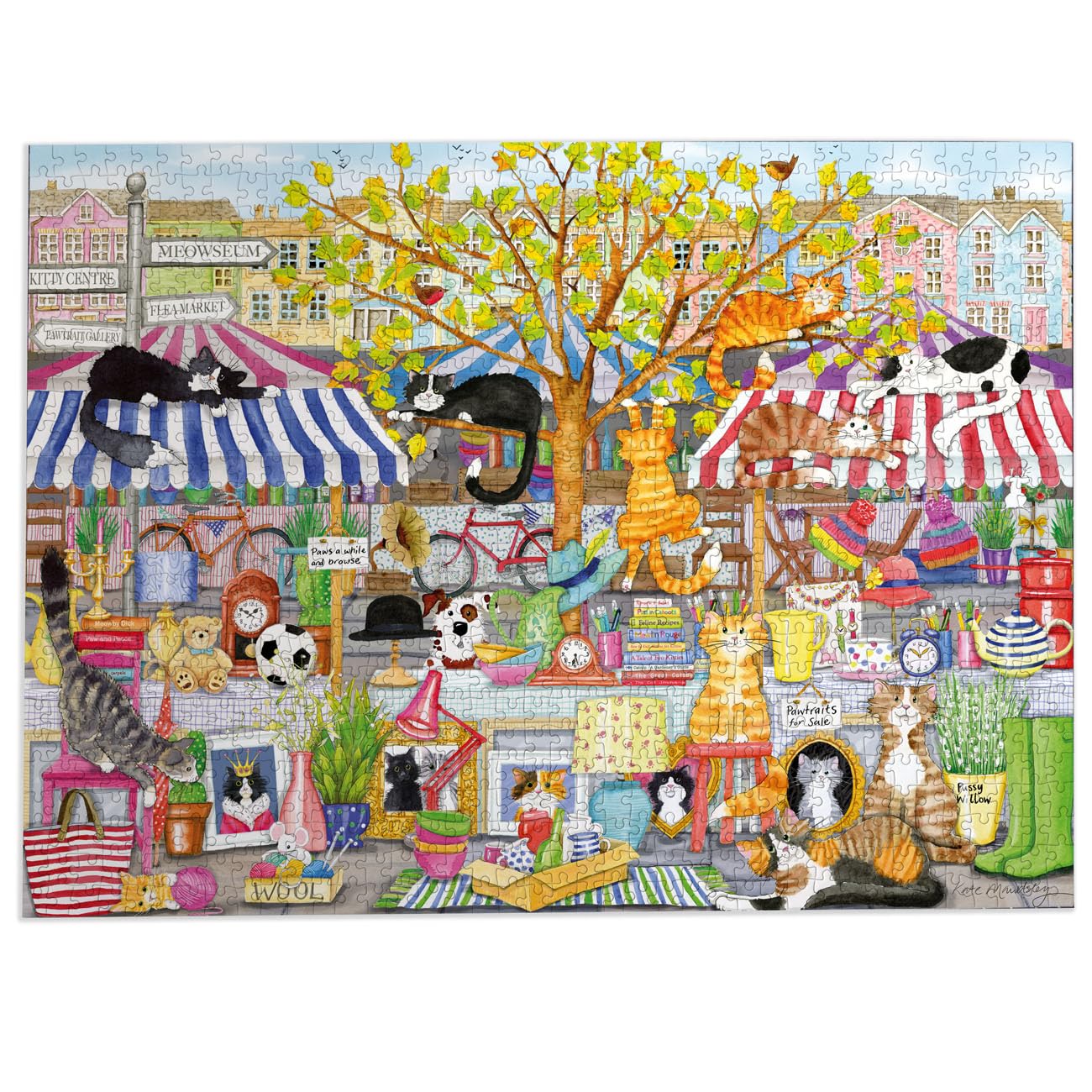 Gibsons Flea Market Moggies Jigsaw Puzzle - 1000 Pieces | 68 x 49 cm 8