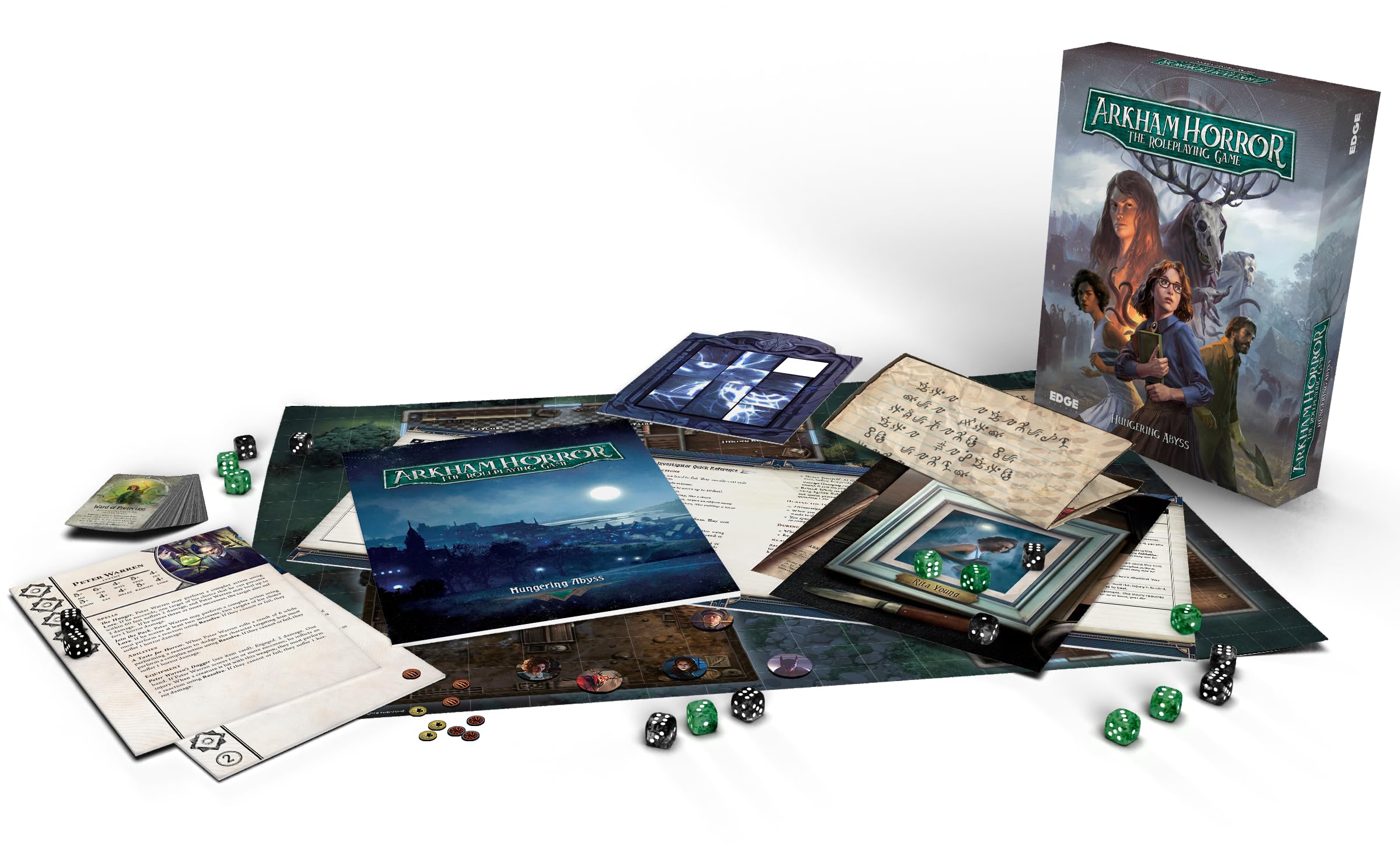 Asmodee Arkham Horror The Roleplaying Game Hungering Abyss Starter Set | RPG | 2-6 Players | Ages 14+
