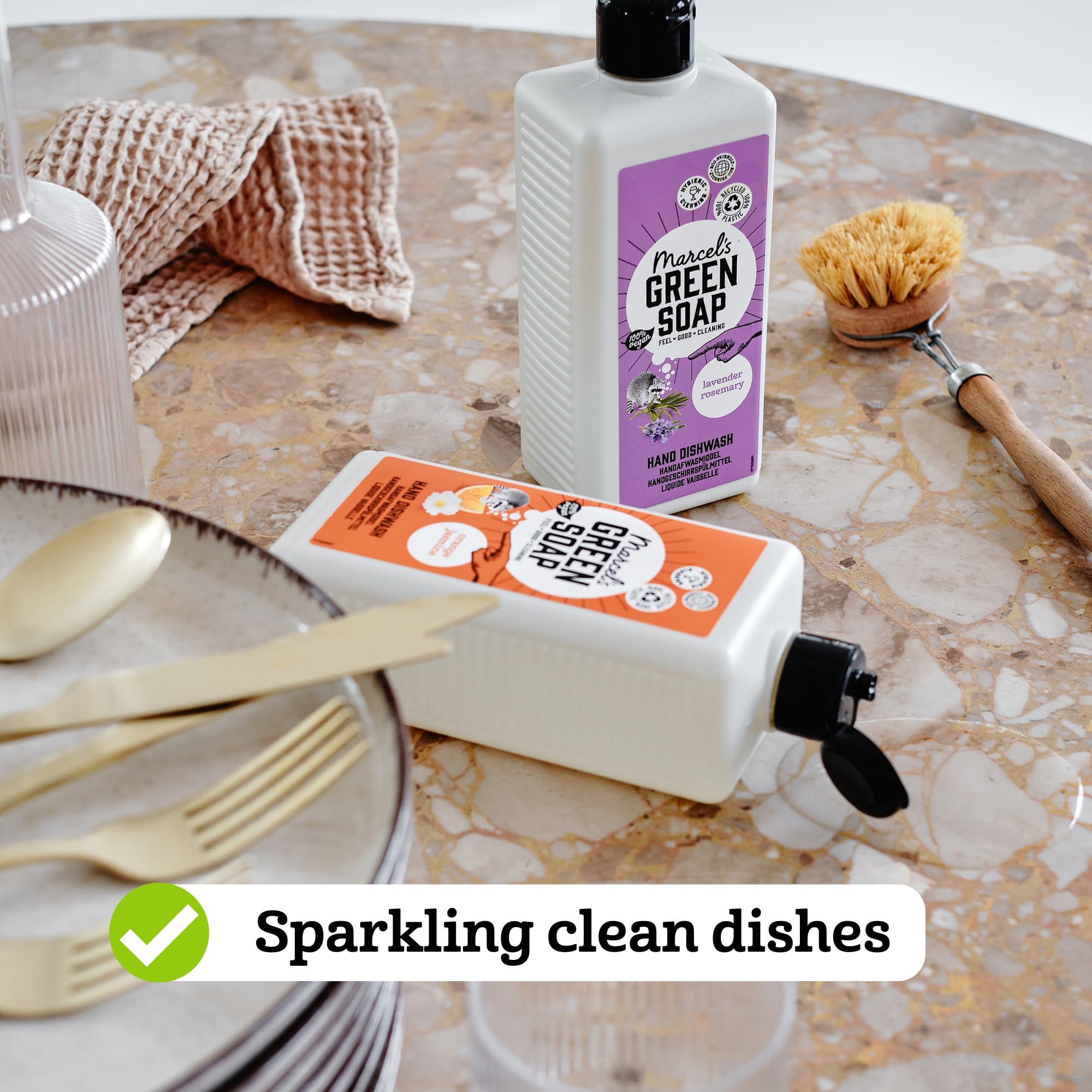 Marcel's Green Soap Washing-Up Liquid - Lavender & Rosemary Scent | 500ml | Biodegradable 2