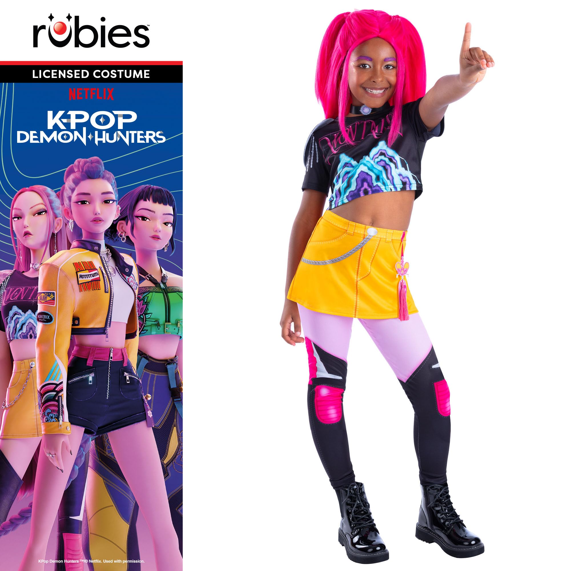 Rubies Official K-Pop Demon Hunters Mira Child Costume | Age 7-8 Years | Polyester 5