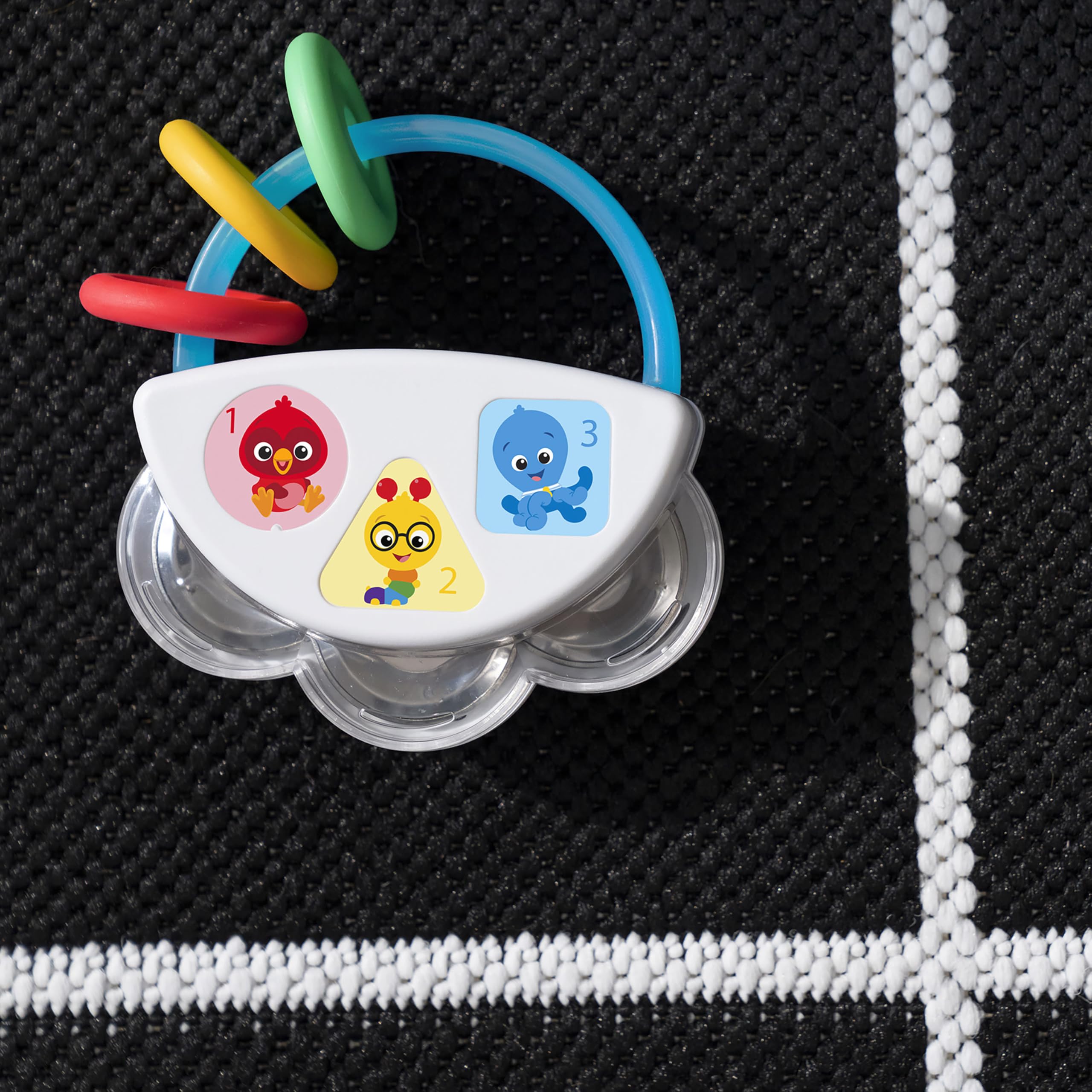 Baby Einstein Tiny Tambourine Musical Toy & Rattle - Multicolored, Model 12925