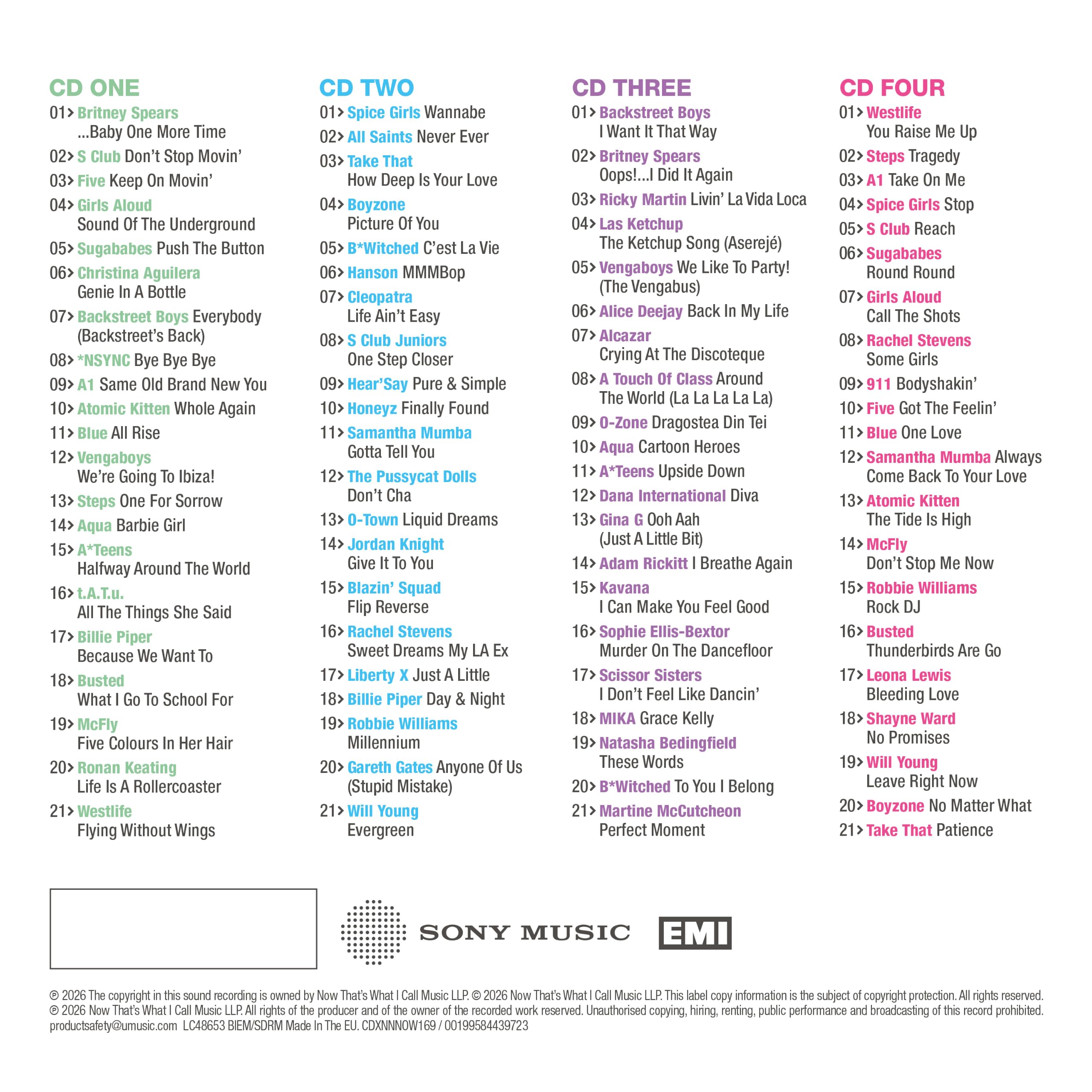 Now Twic - NOW That's What I Call An Era - ONE MORE TIME: 1996-2007 [4 Audio CD Box Set] 3