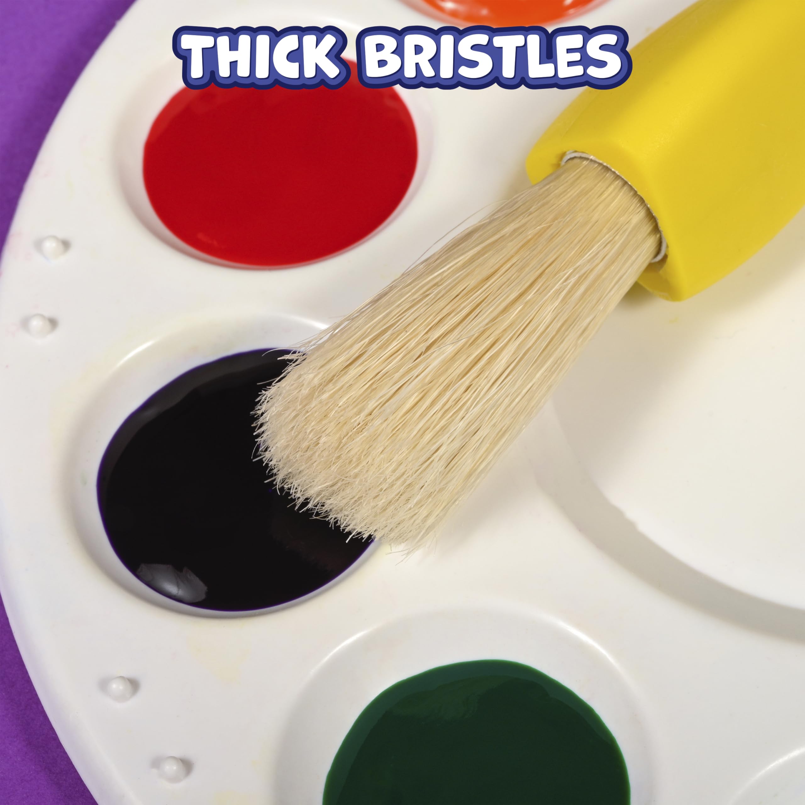 READY 2 LEARN Triangle Grip Paint Brushes - Set of 6 | Ages 18m+ | Promotes Writing Grip 6