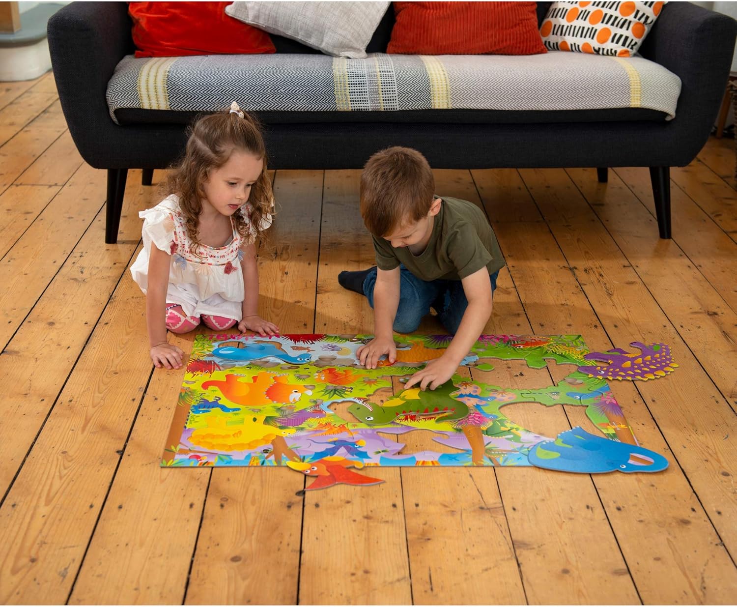 Galt Toys Giant Floor Puzzle - Dinosaurs, 30-Piece Extra Large Educational Puzzle for Kids Ages 3-6 2