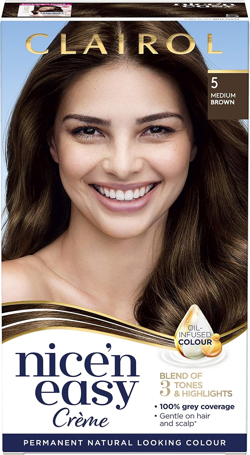 Clairol Nice'N Easy Crème Permanent Hair Dye - 5 Medium Brown