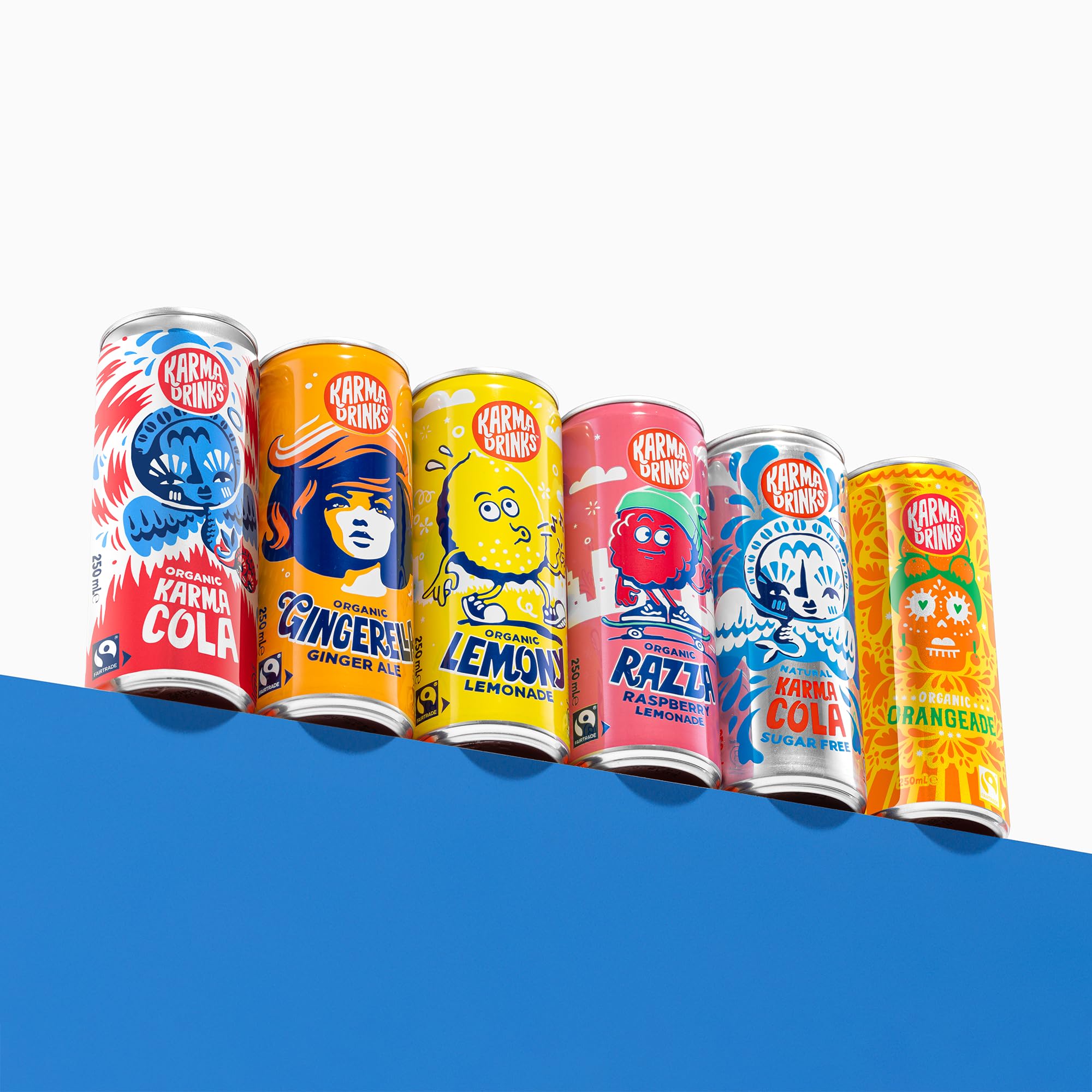 Karma Drinks Lemony Lemonade - Natural Fizzy Soft Drink (4 x 250ml Cans) 5