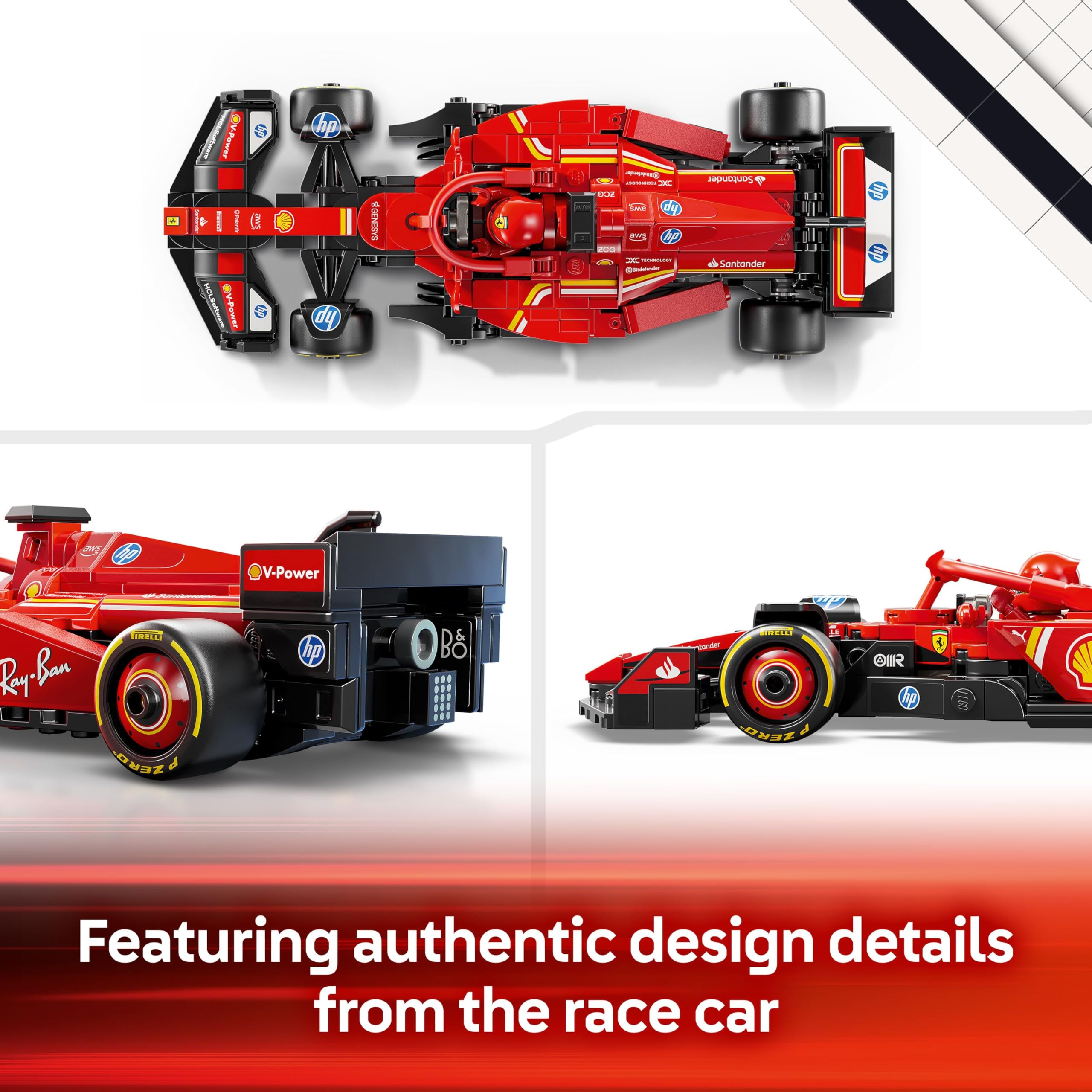 LEGO Speed Champions Ferrari SF-24 F1 Race Car Building Set - 275 Pieces | Ages 10+ 5
