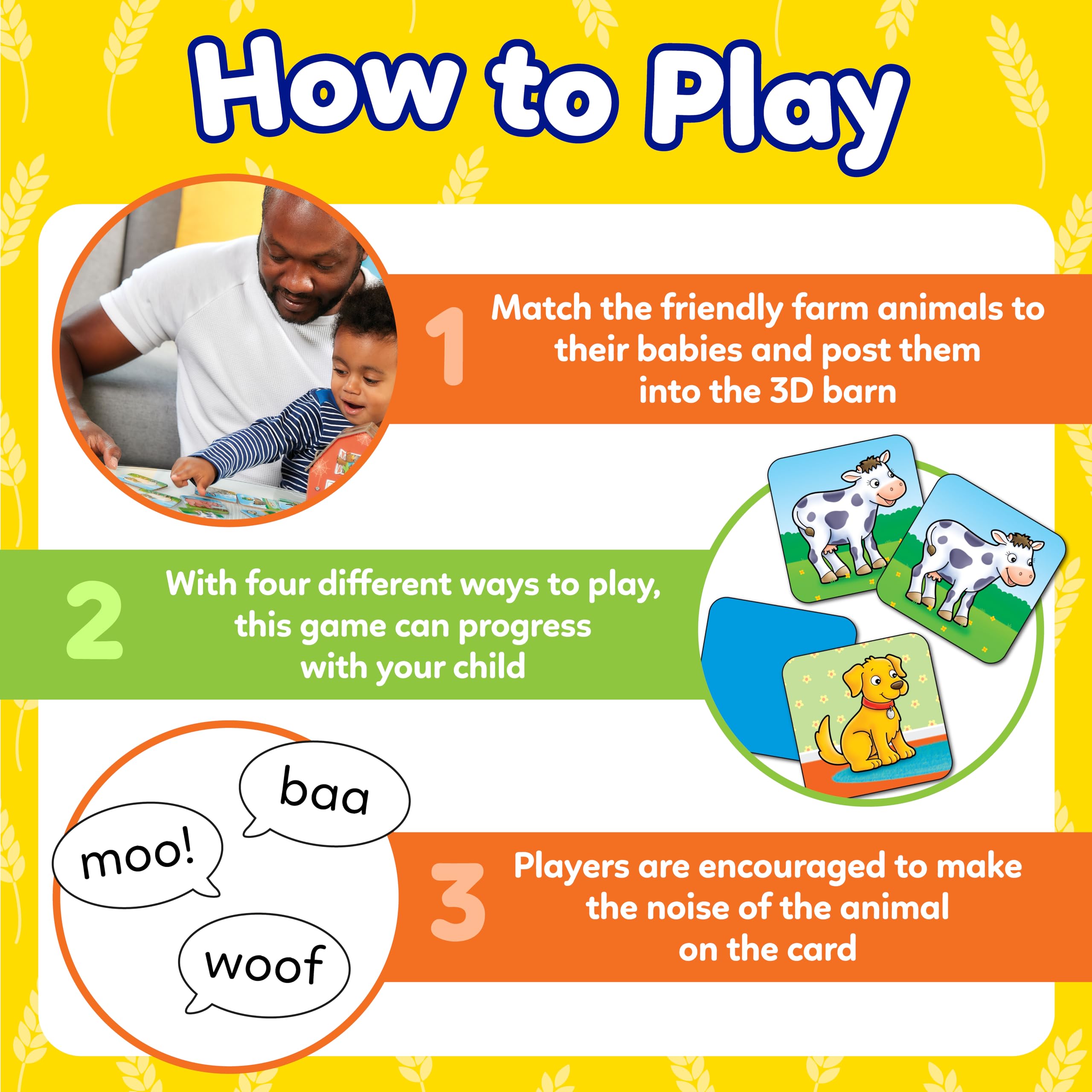 Orchard Toys Farmyard Families Game - Matching & Posting Game for Ages 2+ | 1-4 Players 4
