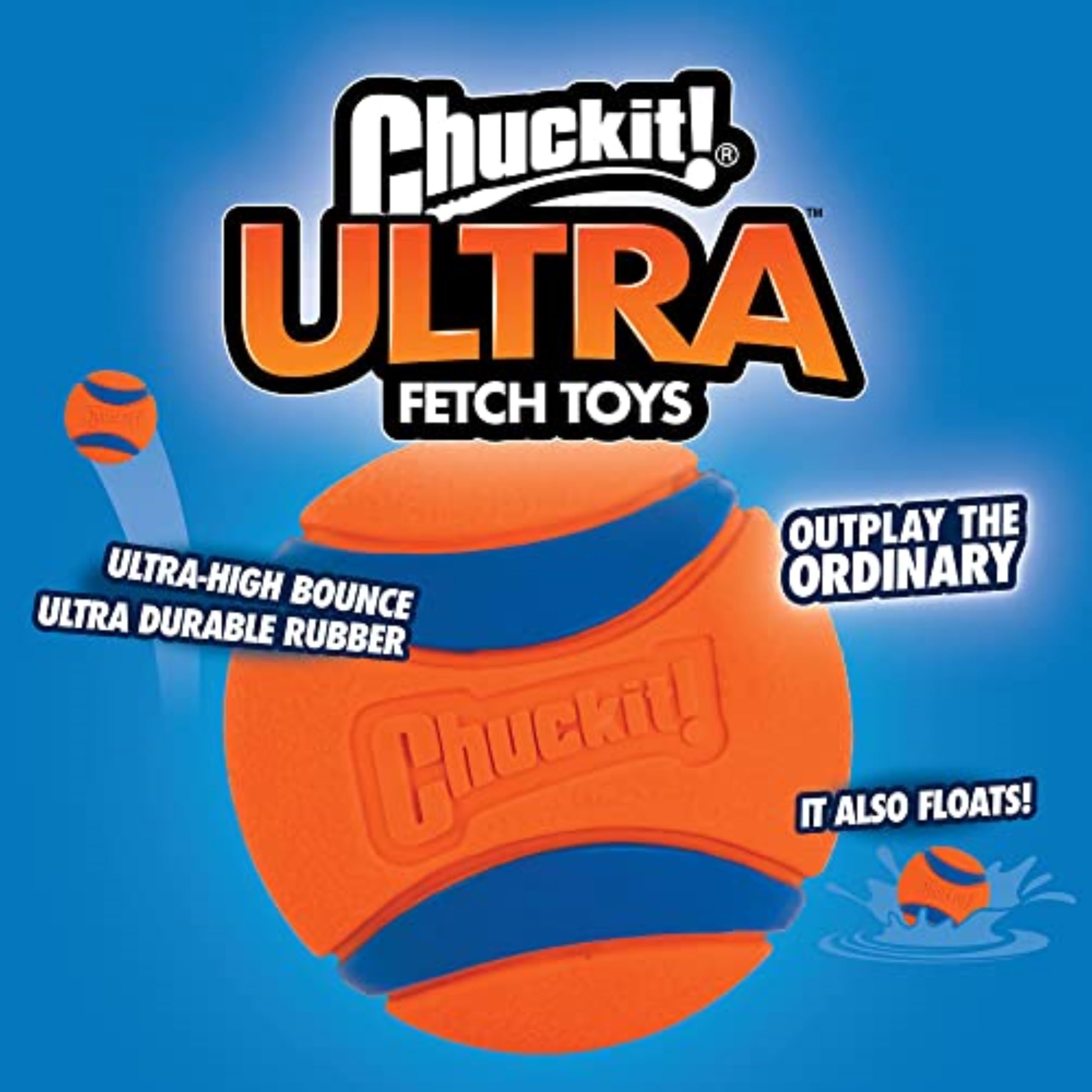 Chuckit! Ultra Ball Bucket - Durable High Bounce Rubber Dog Toy for Fetch | Pack of 8 Medium Balls 2