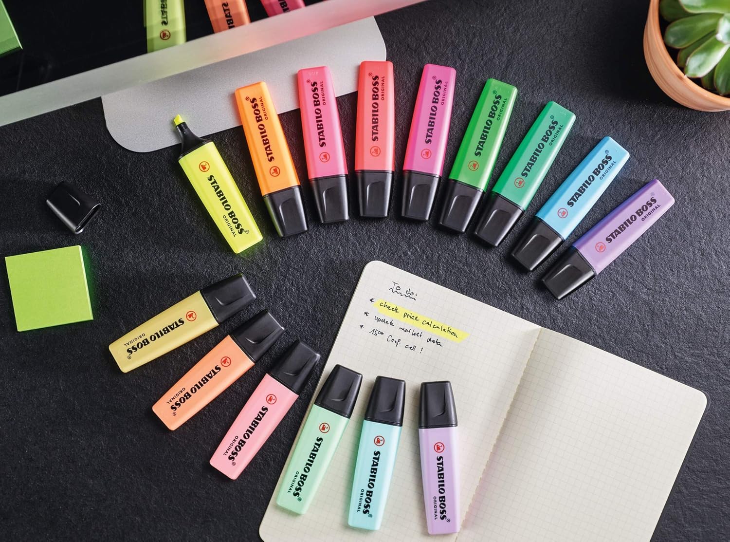 STABILO BOSS ORIGINAL Highlighter Wallet of 8 Assorted Colours 12